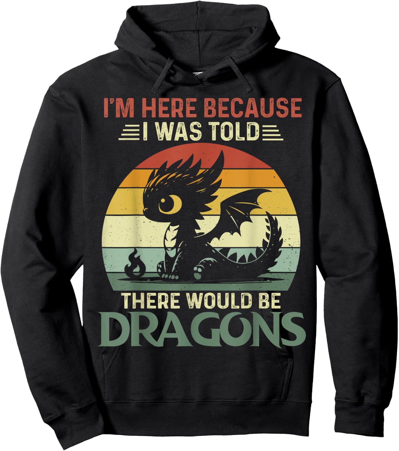 I Was Told There Would Be Dragons Retro Baby Hoodie - Hoodie | Black