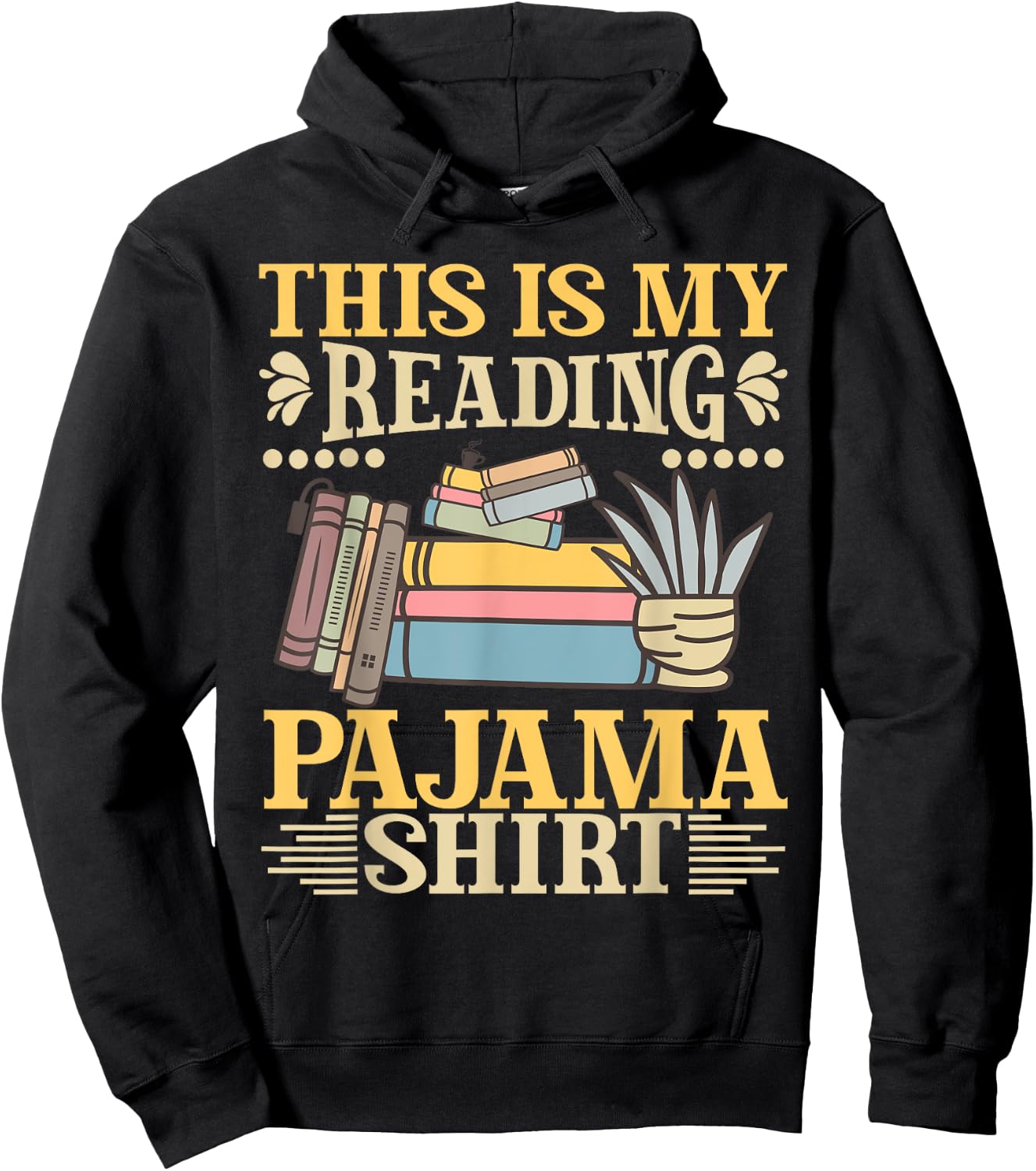 Book And Pajama This Is My Reading Pajama Bedtime Reading Hoodie - Hoodie | Black