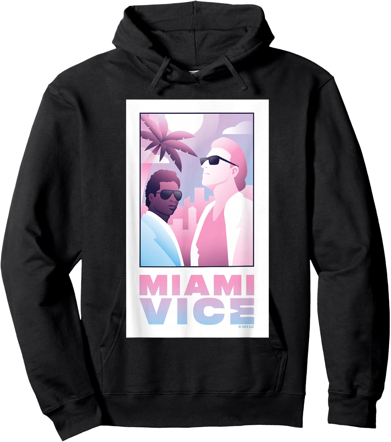 Miami Vice Retro Vibes 80s Pastel Style Hoodie - Hoodie | Black