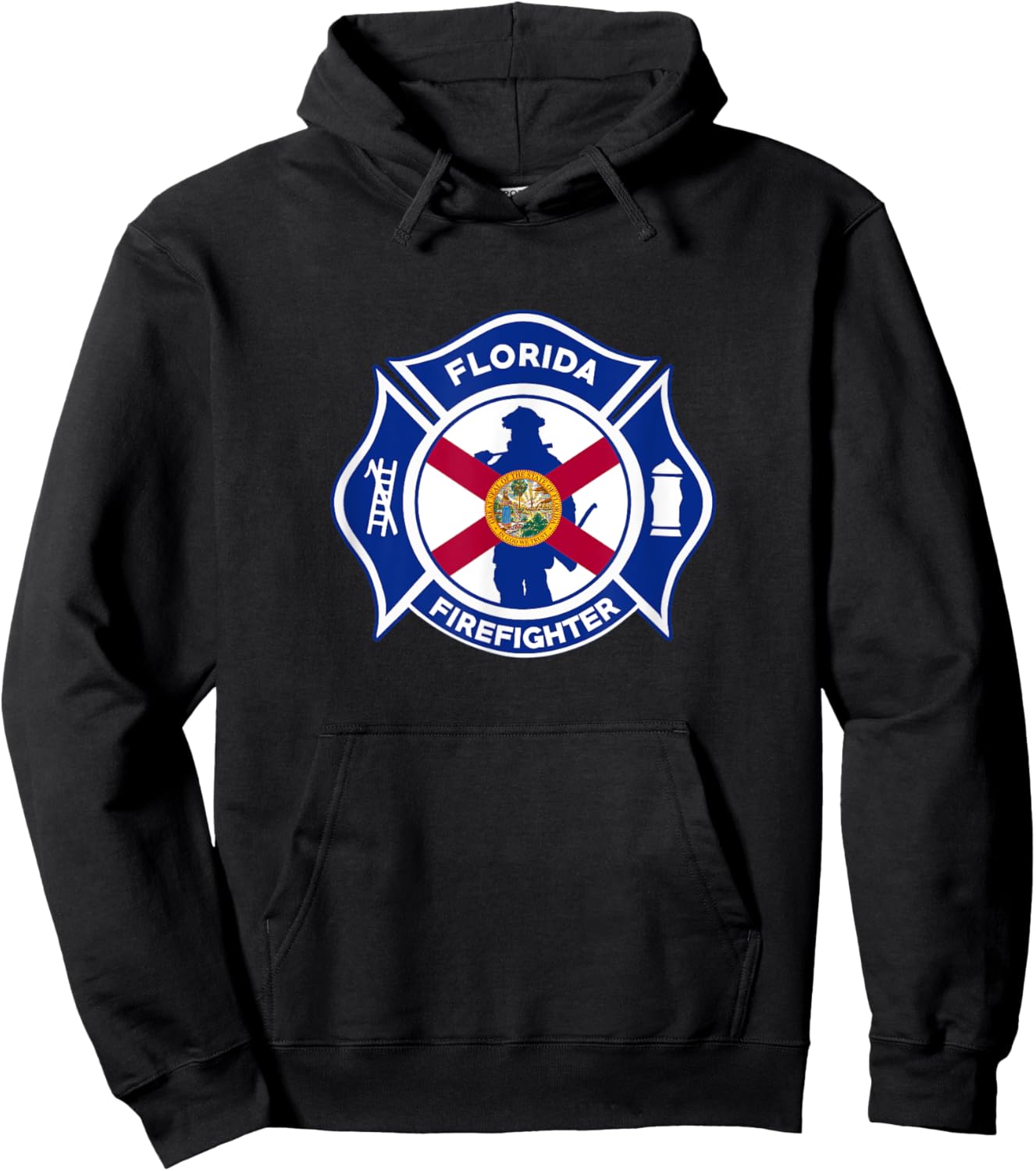 Florida Fire Department Firefighters Firemen Hoodie - Hoodie | Black