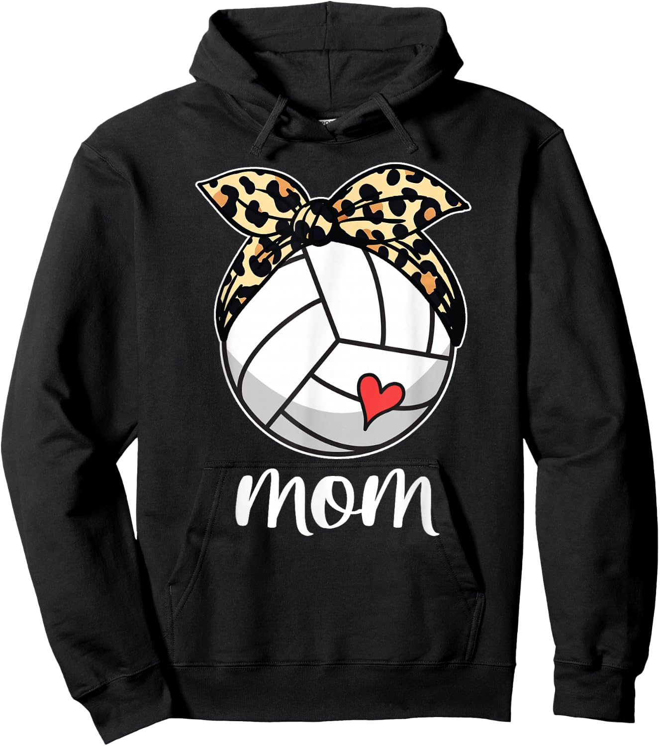 Mother's Day Volleyball Mom Volleyball Mothers Day Mom 2024 Hoodie - Hoodie | Black