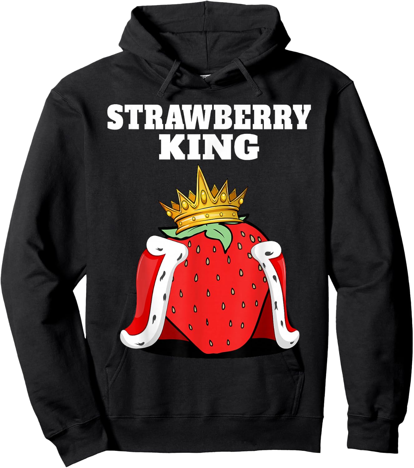 Strawberry King | Men's Strawberrys Lover Shirt Strawberries Hoodie - Hoodie | Black