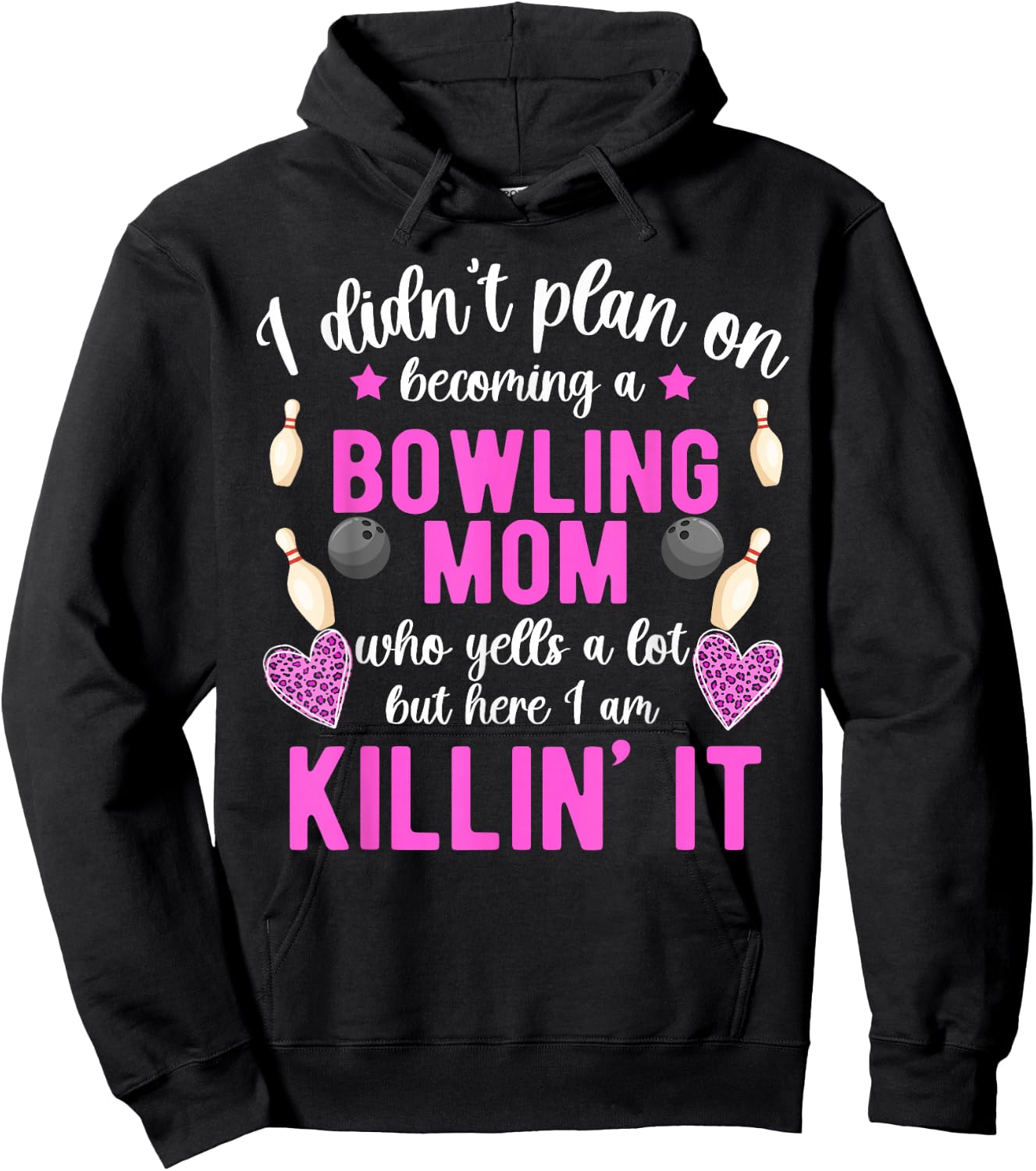 Becoming A Bowling Mom Of A Bowler Mother Bowling Mama Hoodie - Hoodie | Black