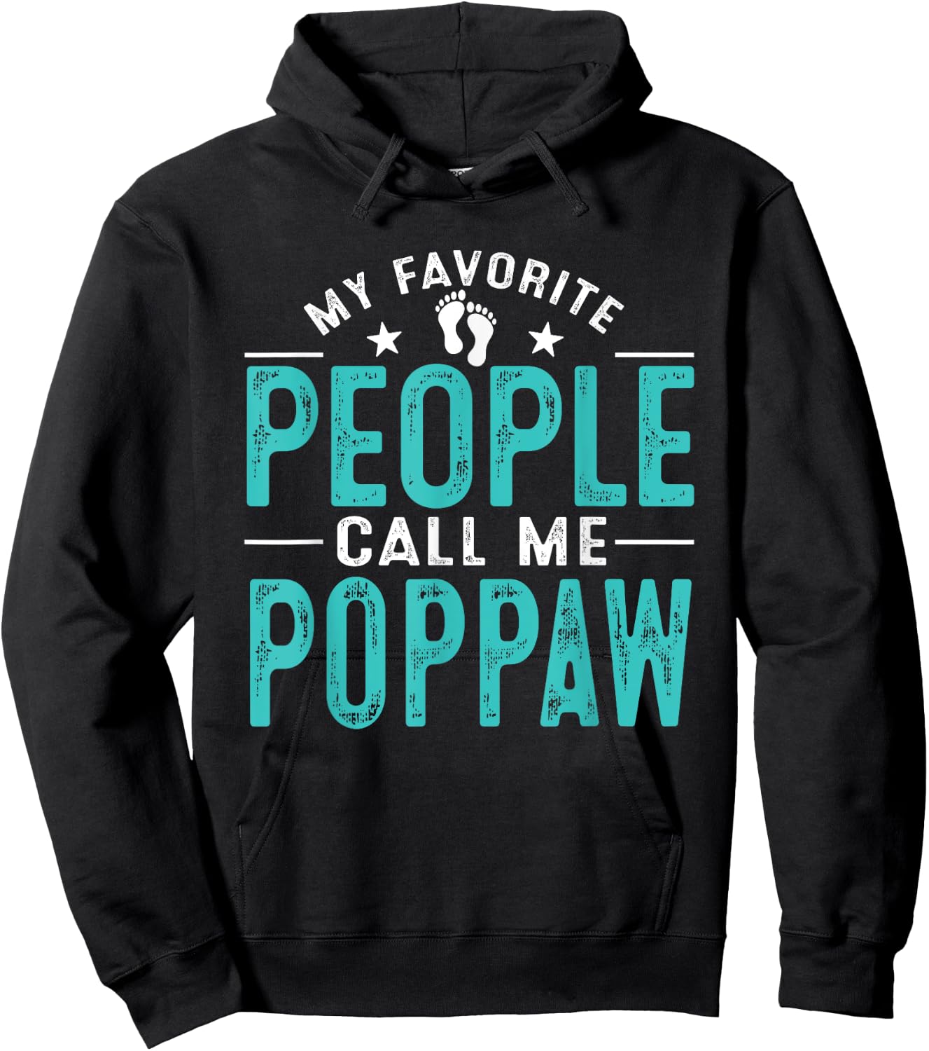 My Favorite People Call Me Poppaw Vintage Funny Poppaw Hoodie - Hoodie | Black