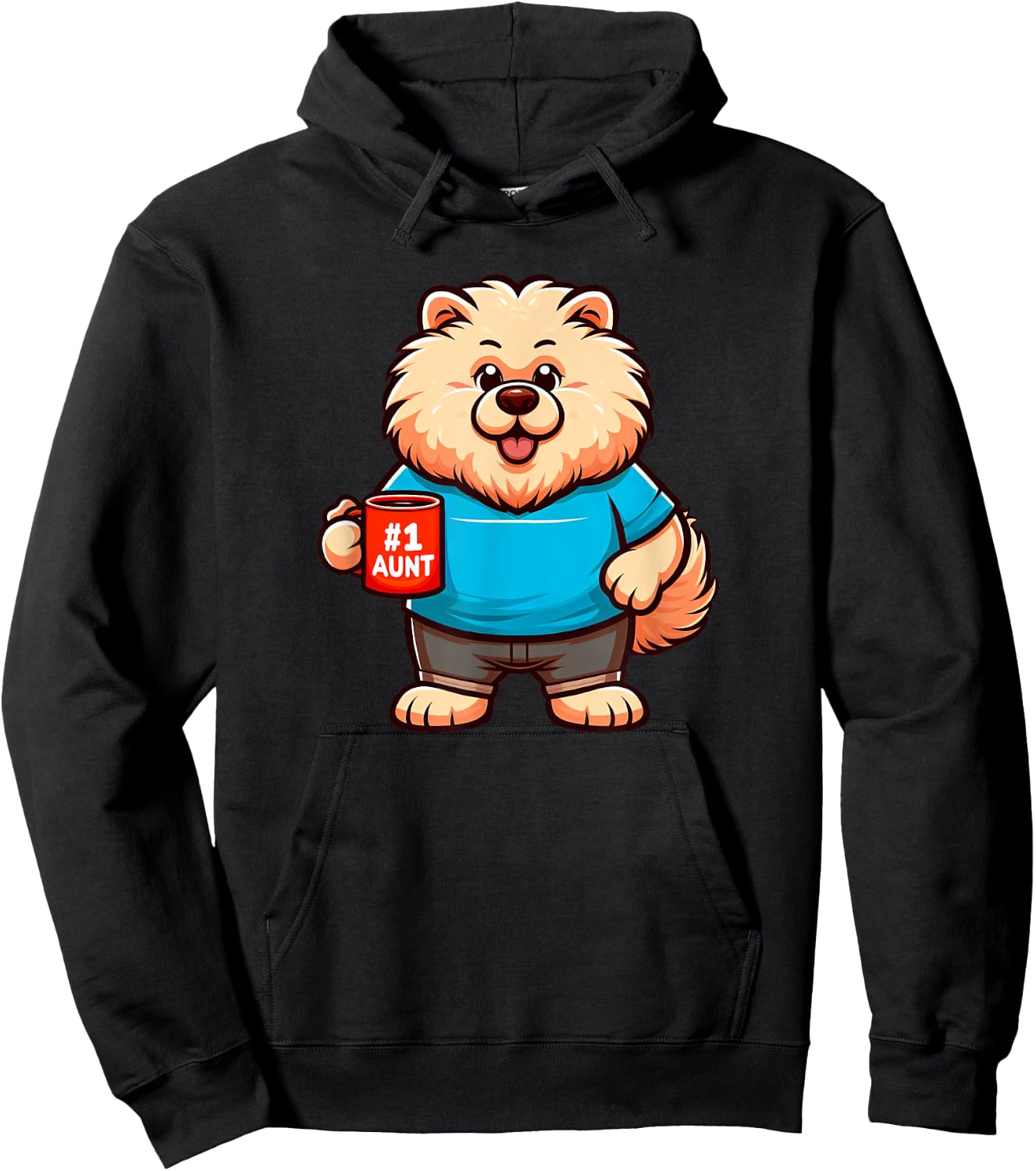 Chow Chow Aunt Dog Funny Family Hoodie - Hoodie | Black