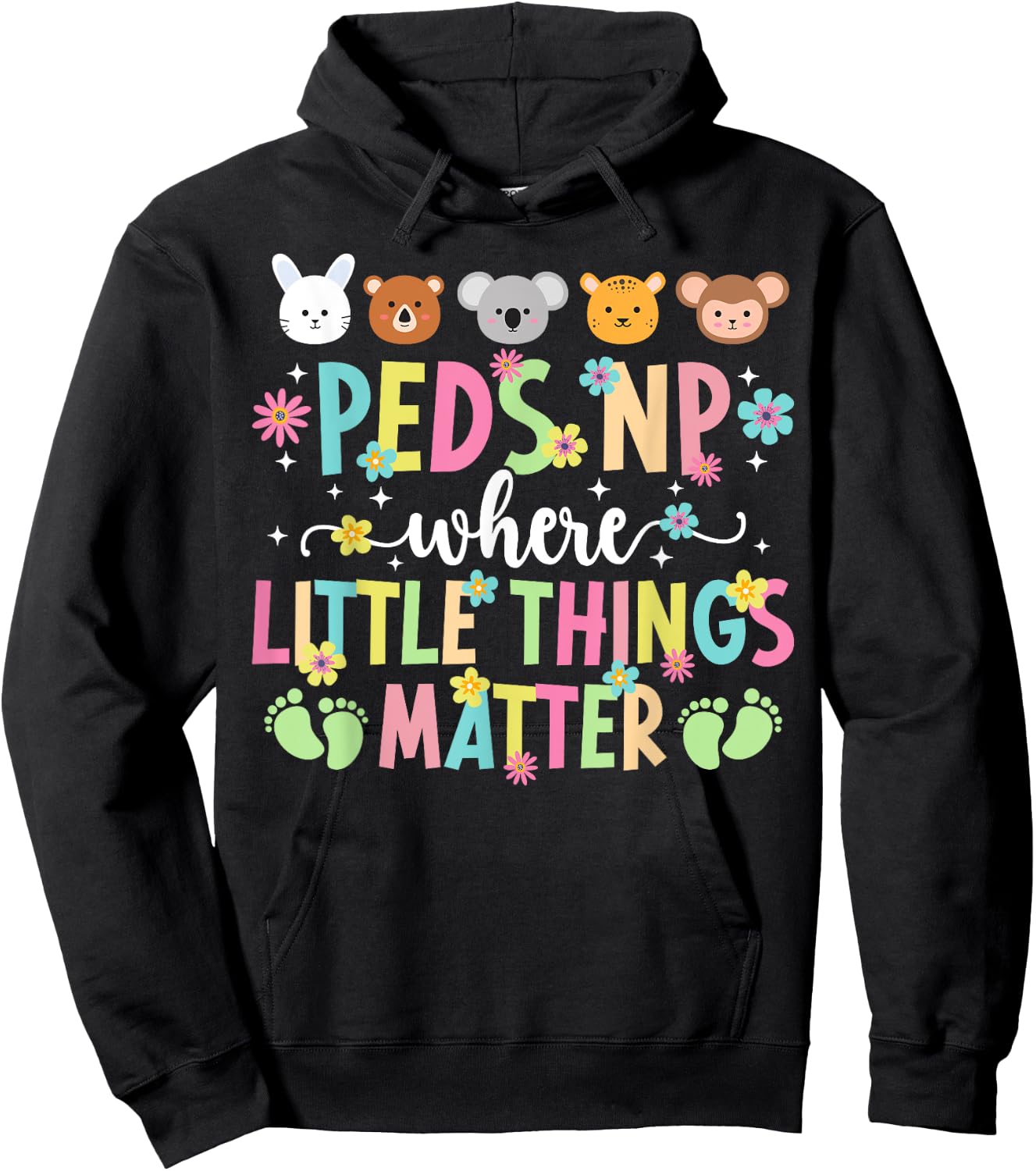 Peds NP Little Things Matter Pediatric Nurse Practitioner Hoodie - Hoodie | Black
