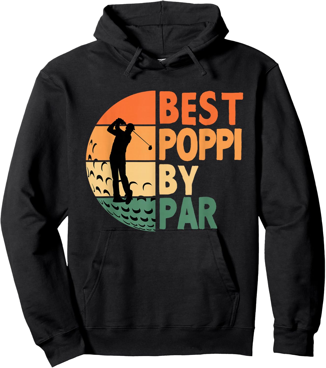 Best Poppi By Par Golfing Funny Golf Golfer Hoodie - Hoodie | Black