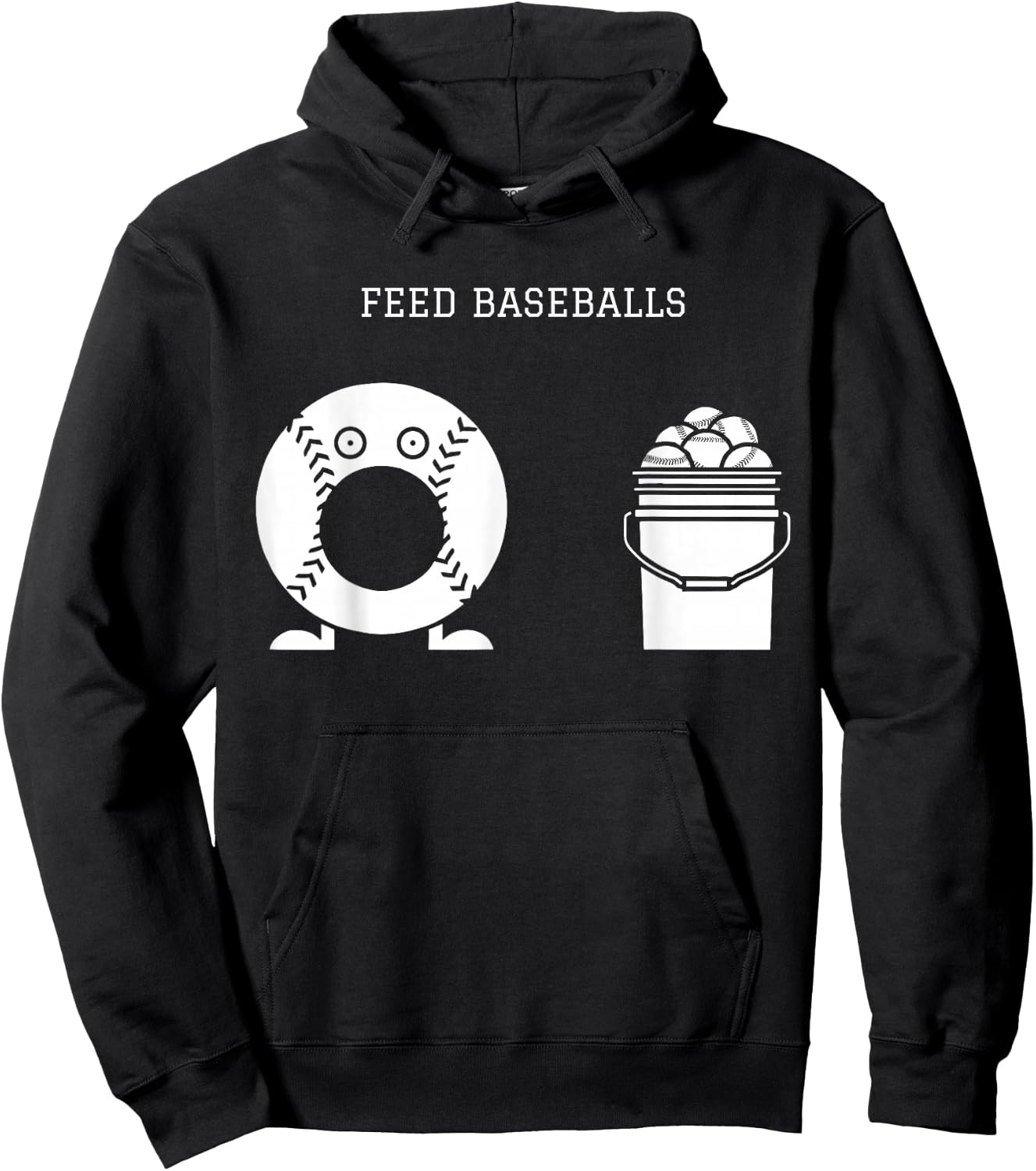 Feed Baseballs Hoodie - Hoodie | Black