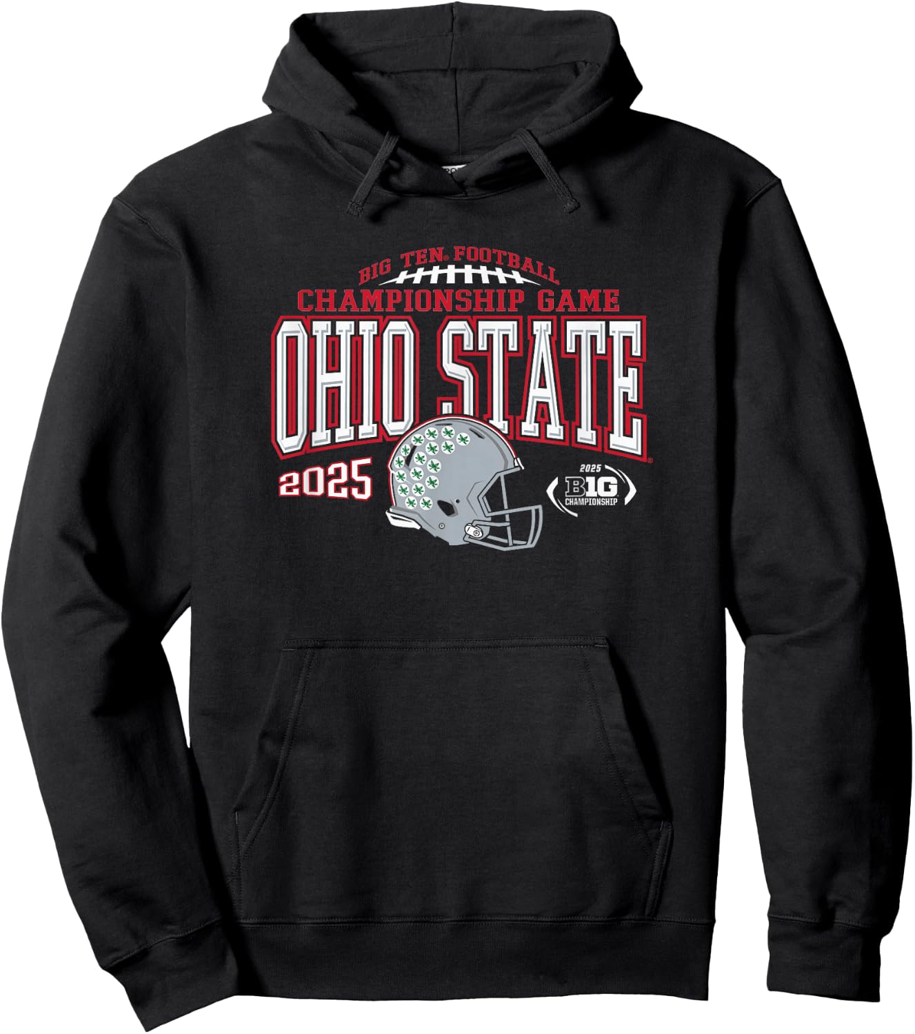 Ohio State Buckeyes Big Ten Championship 2025 Football Black Hoodie - Hoodie | Black