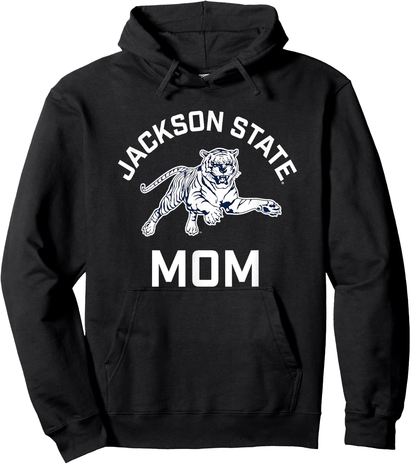 Jackson State University Tigers Arched Mom Hoodie - Hoodie | Black