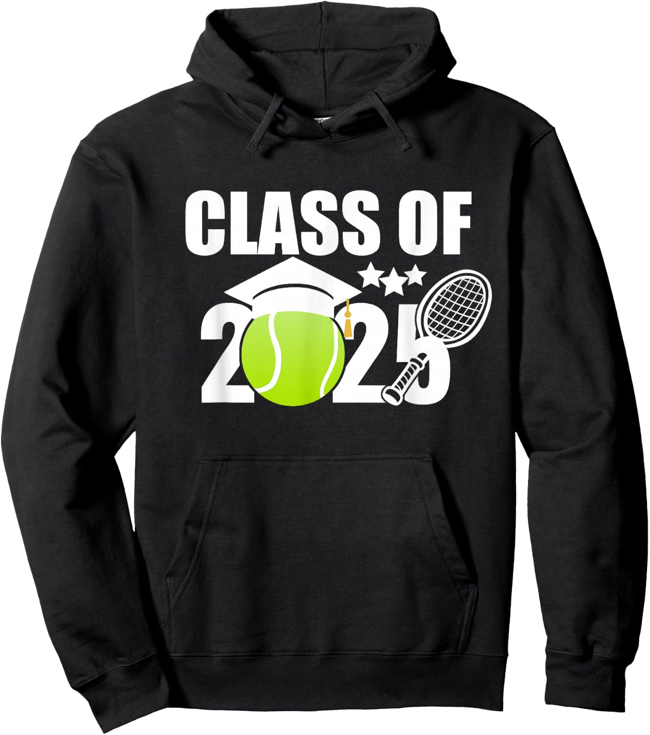 Class of 2025 Graduation Senior Tennis Player Gifts Hoodie - Hoodie | Black