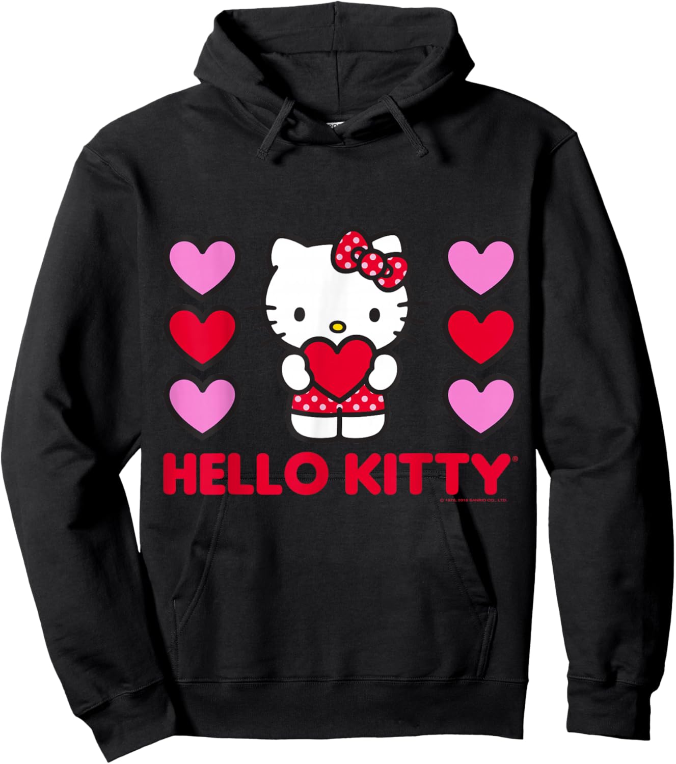 Hello Kitty Valentine Hearts Shirt Hoodie - Hoodie | Black