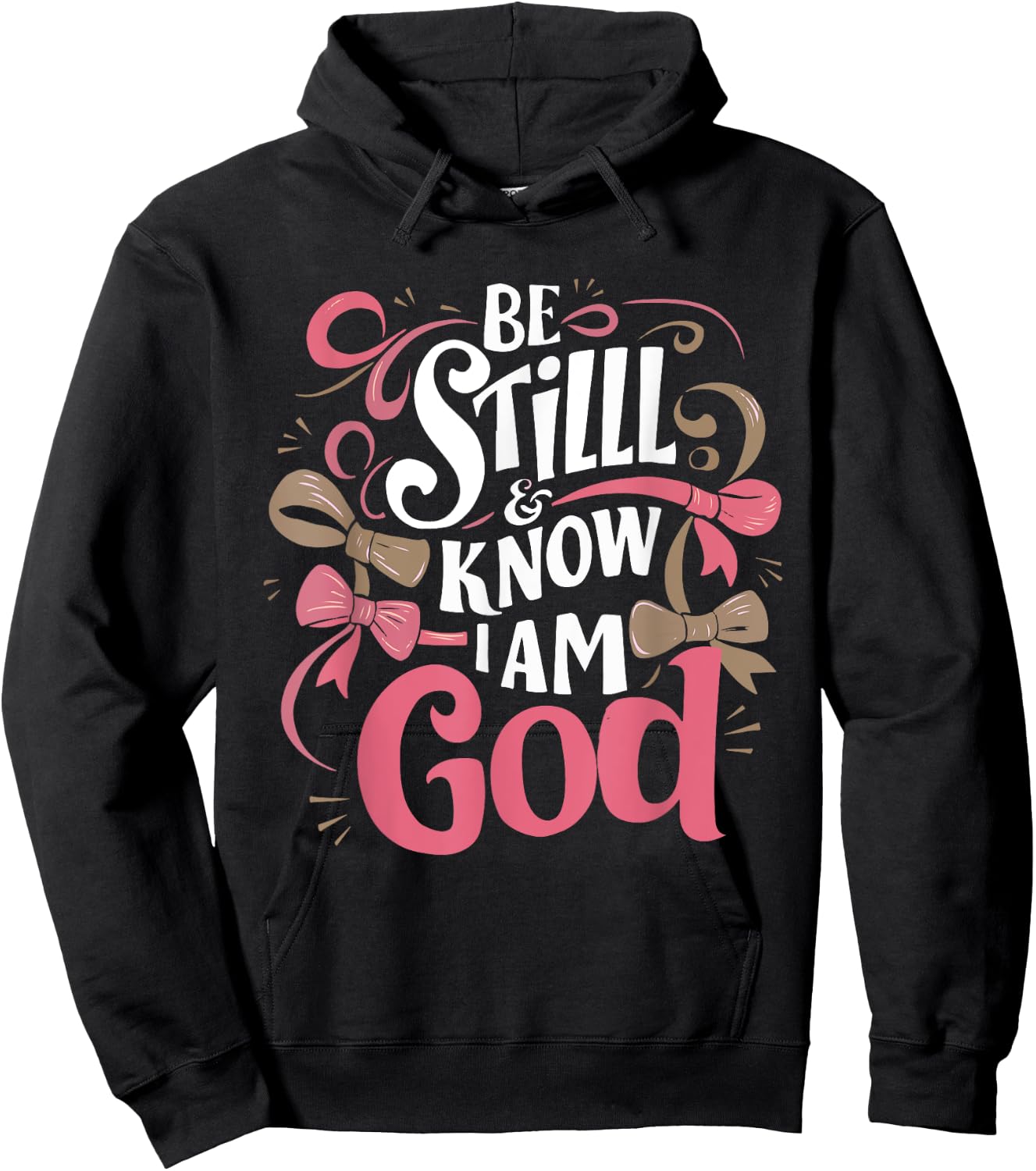 Be Still and Know That I Am God Psalm Bible Verse Coquette Hoodie - Hoodie | Black