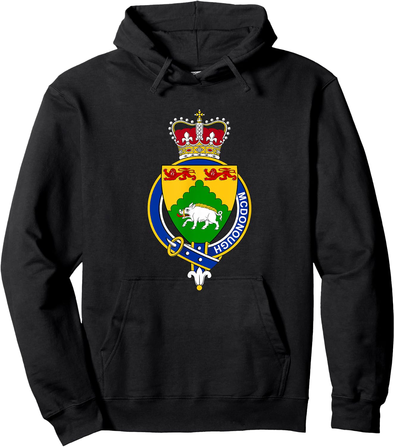McDonough Coat of Arms - Family Crest Hoodie - Hoodie | Black
