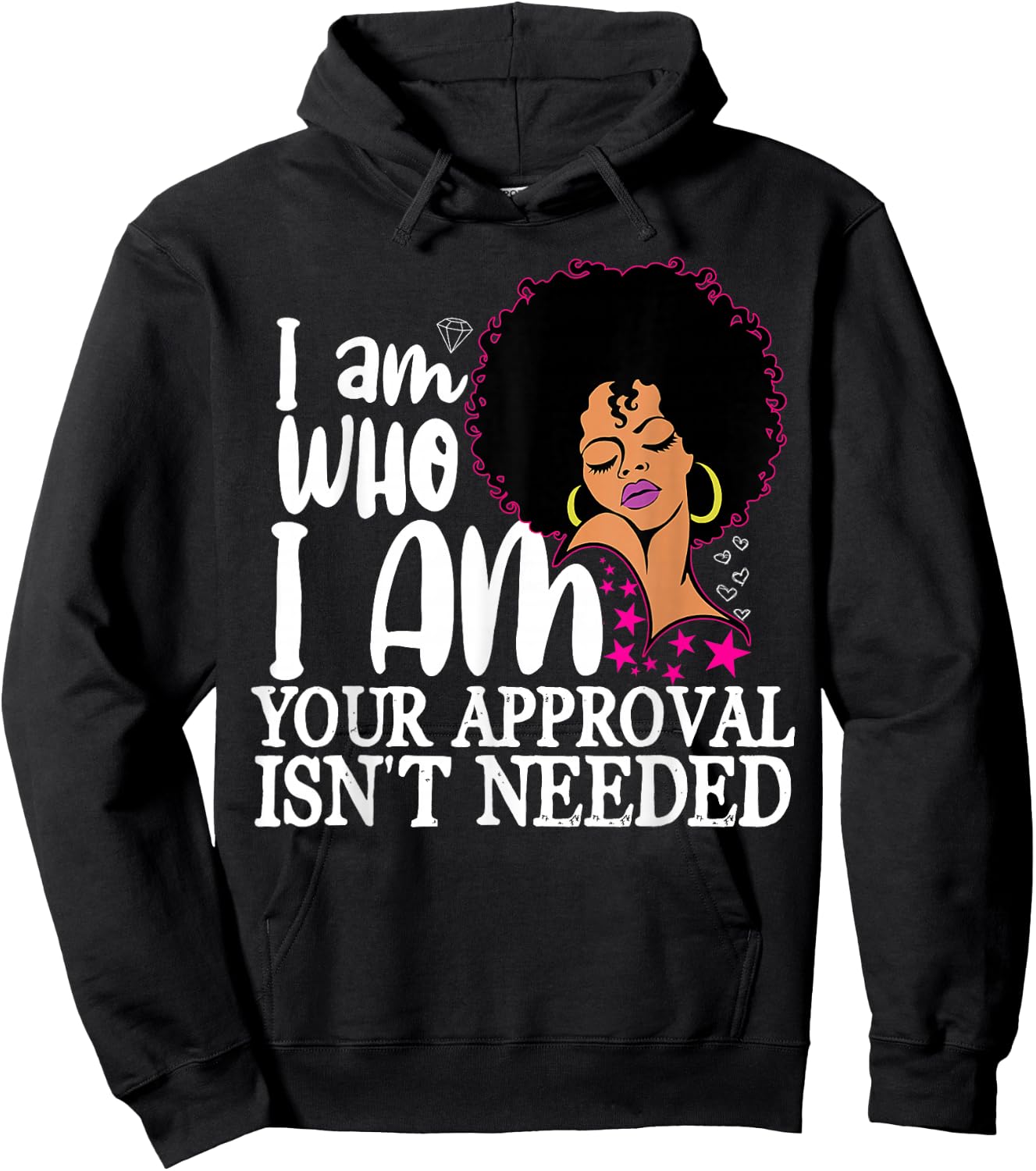 Black Queen Gifts Curly Natural Afro African American Women Small Hoodie - Hoodie | Black
