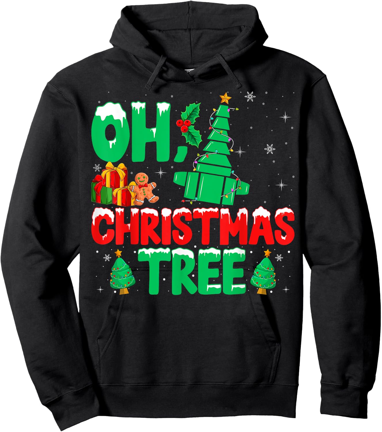 Oh Christmas Tree Xmas Pulmonology Respiratory Therapist Hoodie - Hoodie | Black