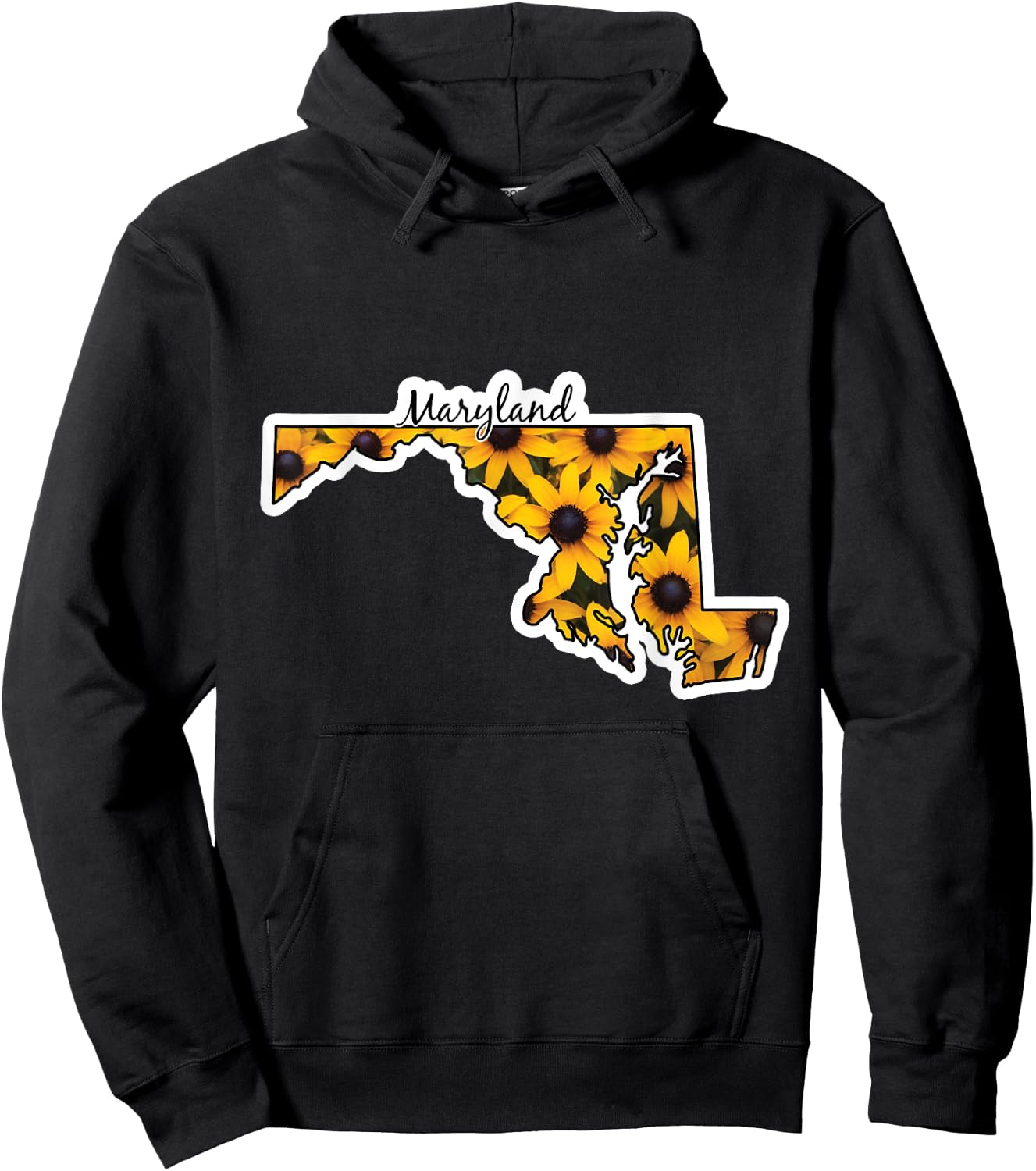 The Black Eyed Susan, Official Flower of Maryland Hoodie - Hoodie | Black