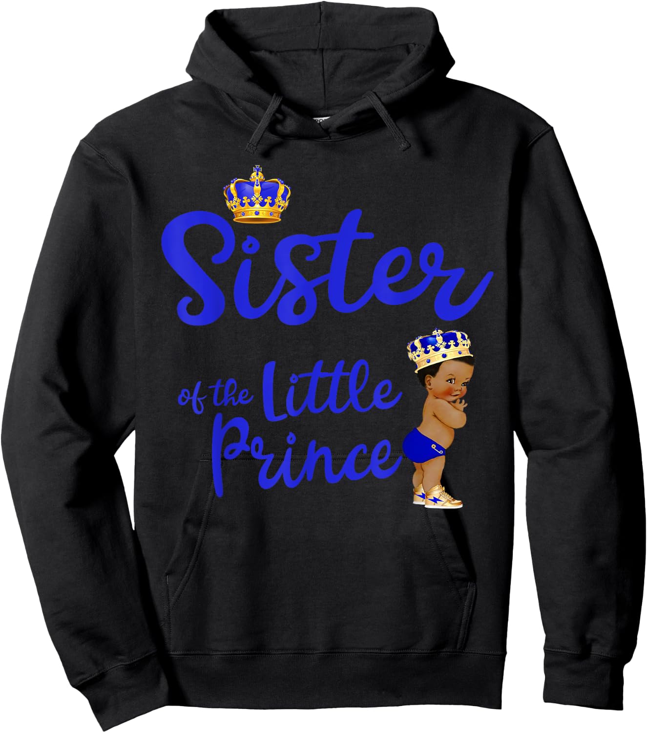 Sister Of The Birthday Prince Boy Bday Party Idea Hoodie - Hoodie | Black