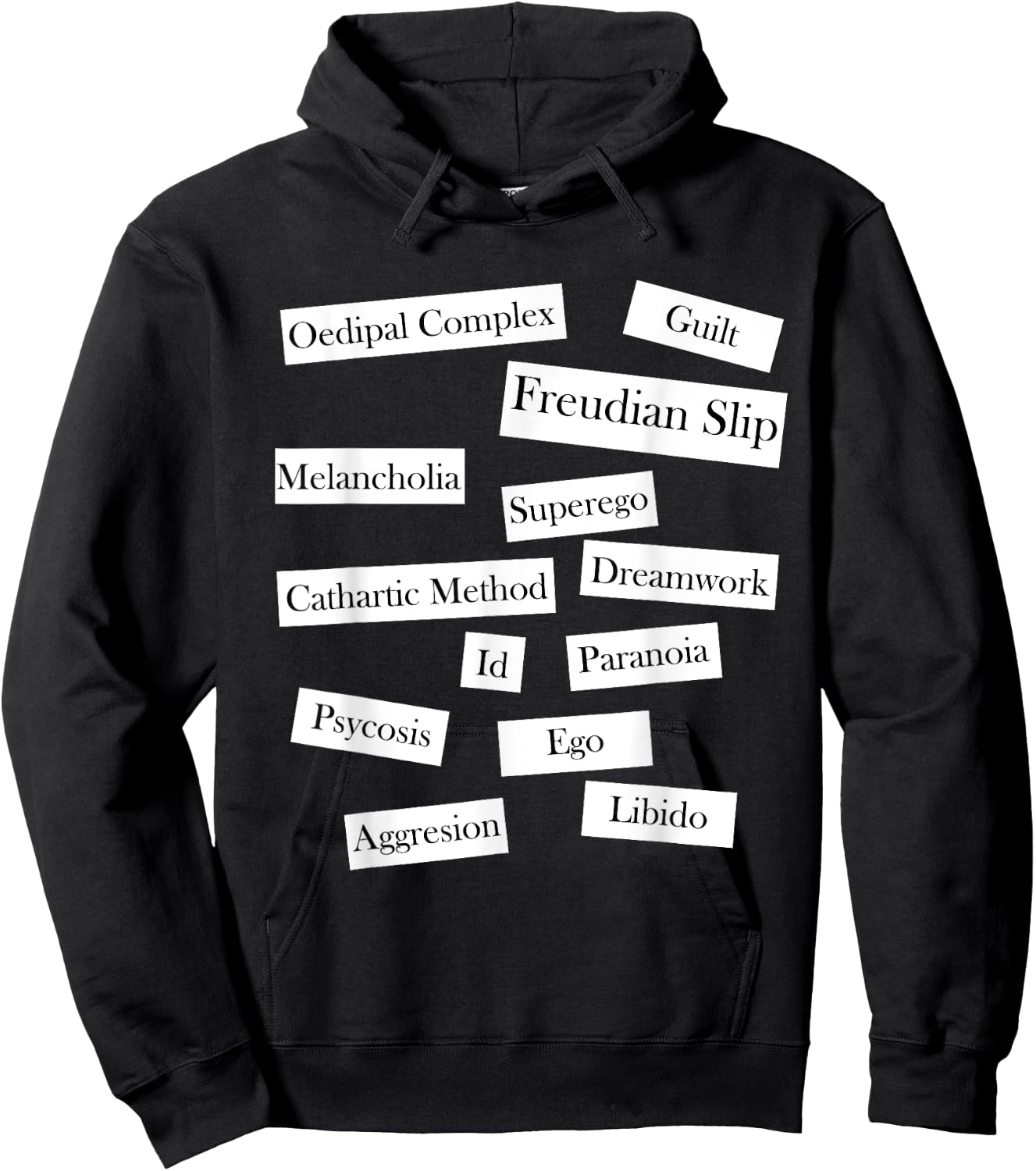 Freudian Slip DIY Halloween Costume Psychology Psychologist Hoodie - Hoodie | Black