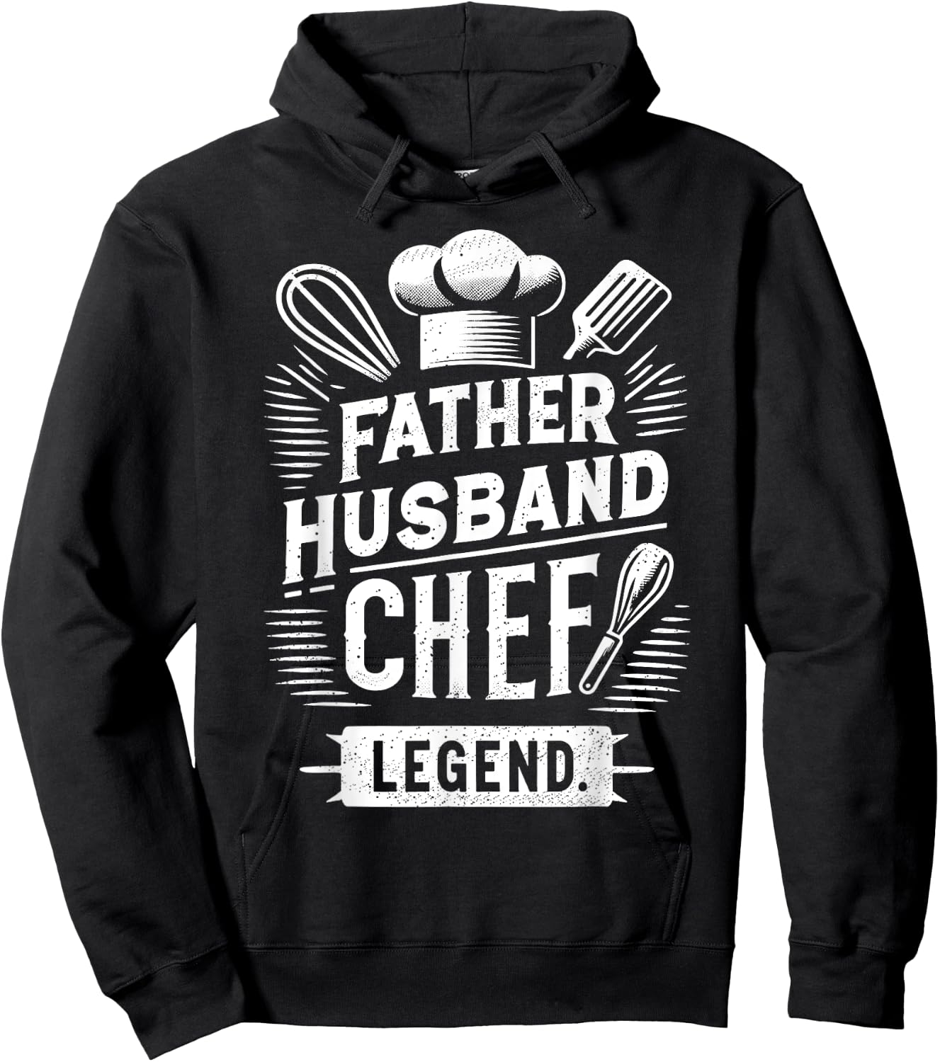 Father Husband Chef Legend, Funny Chef Dad Father's Day Hoodie - Hoodie | Black
