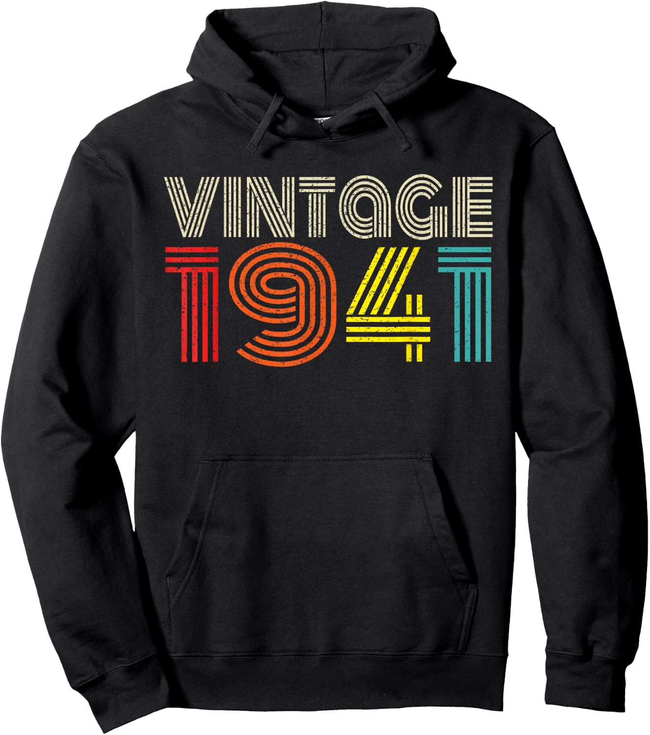 Vintage 1941 Classic 1941 Men Women Vintage Year Birthday Hoodie - Hoodie | Black