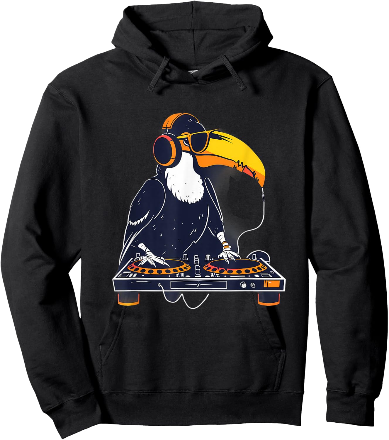 Toucan DJ Turntable DJ Toucan Techno Beatmaker House Music Hoodie - Hoodie | Black