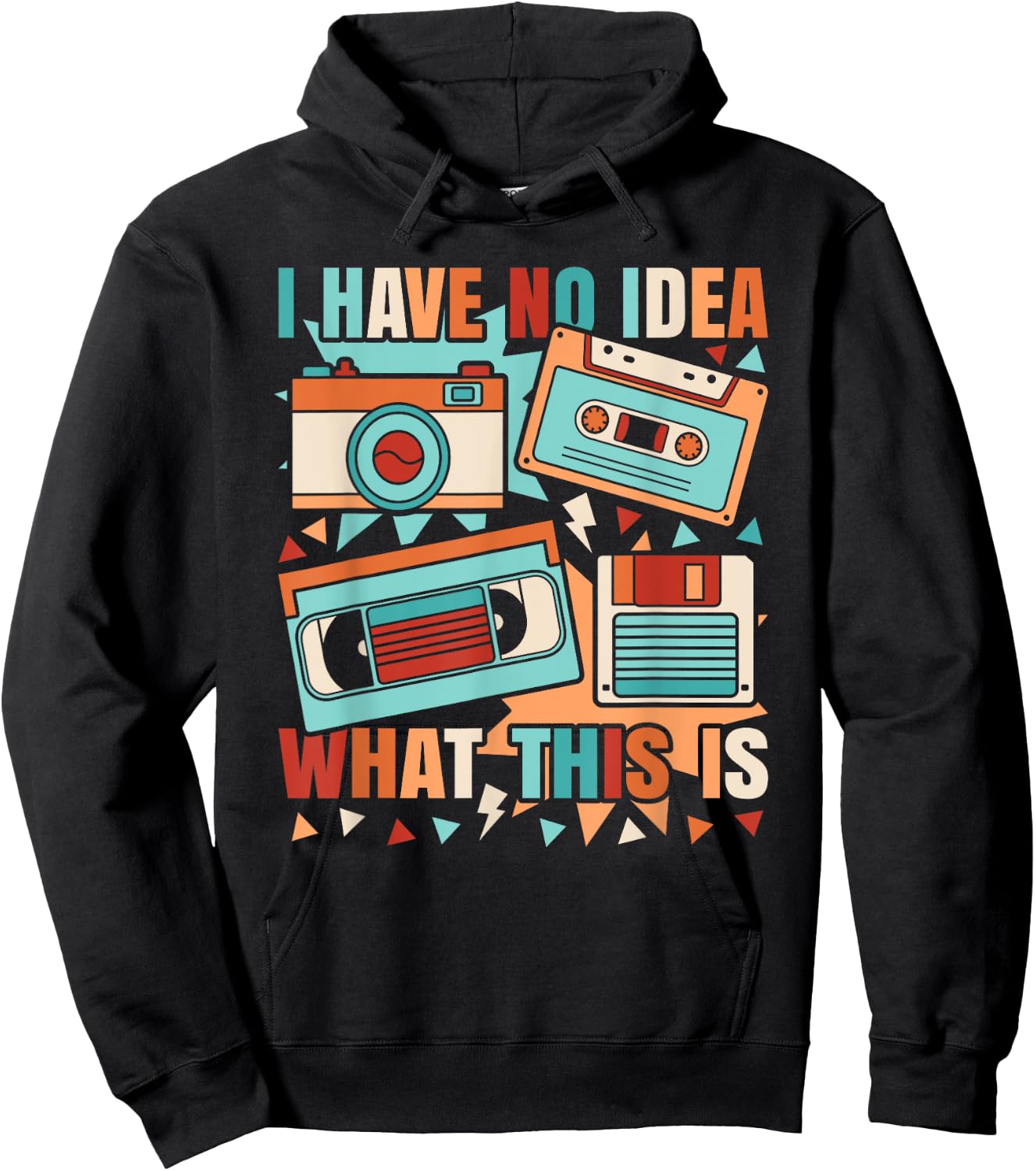 I Have No Idea What This Is 80s 90s Outfit Boys Girls Kids Hoodie - Hoodie | Black