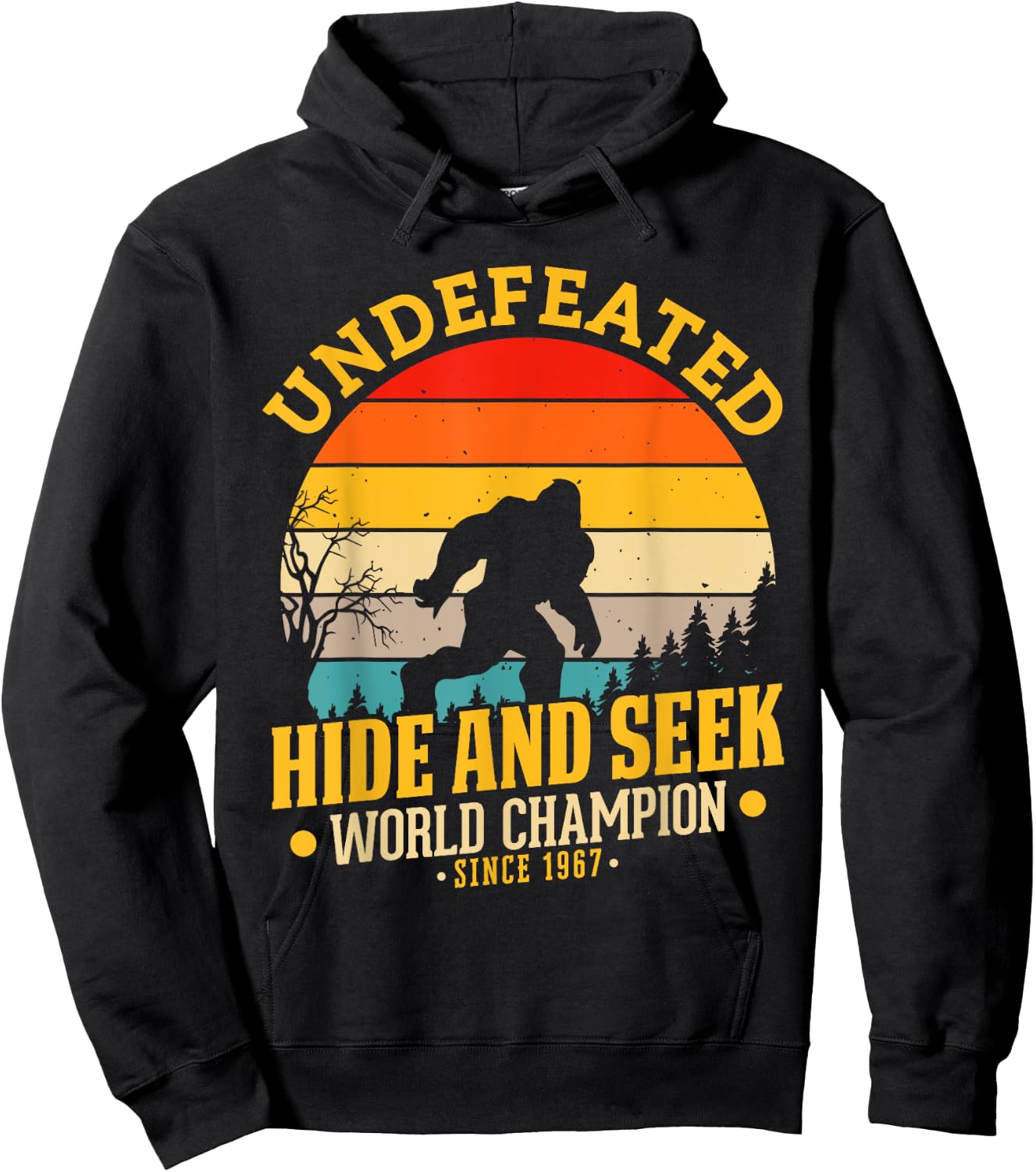 Vintage Bigfoot Undefeated Hide And Seek Champion Hoodie - Hoodie | Black