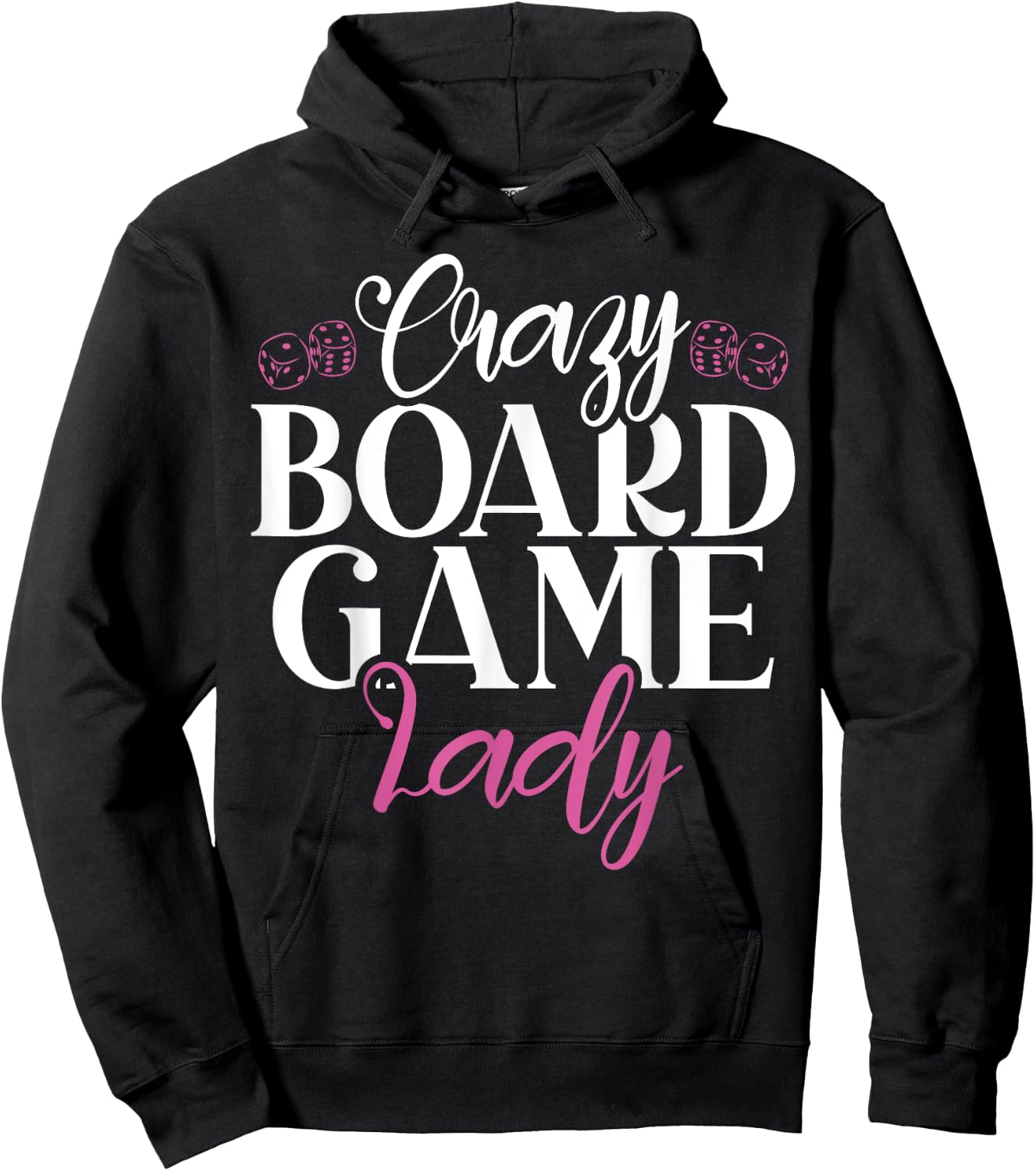 Crazy Board Game Lady Board Game Hoodie - Hoodie | Black