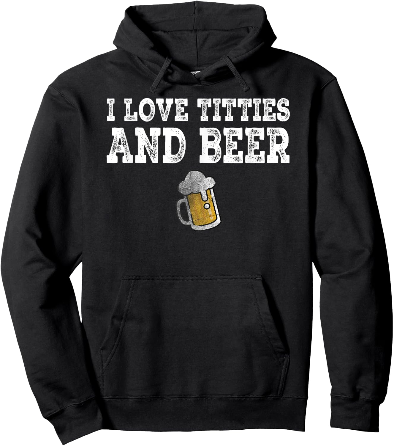 I Love Titties And Beer Funny I Love Titties And Beer Hoodie - Hoodie | Black