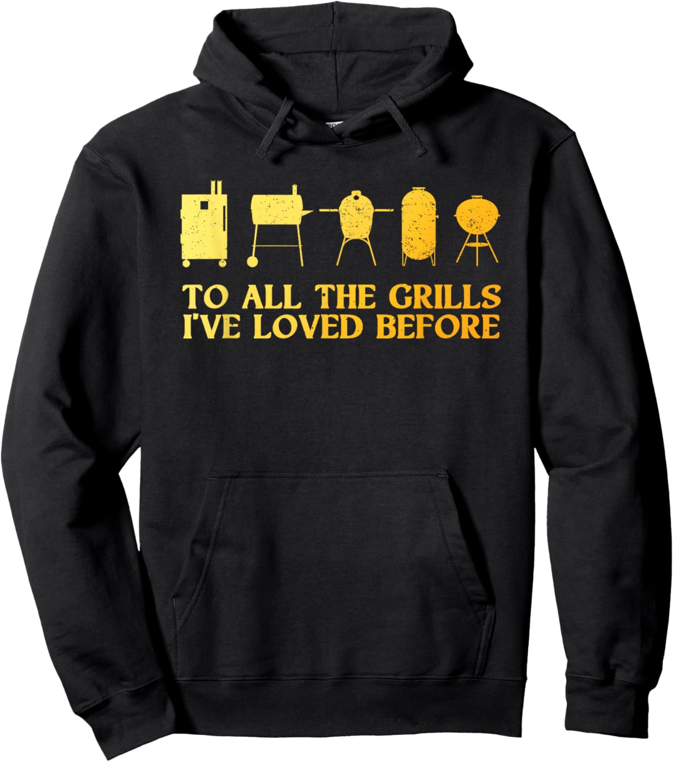 Funny Grilling Art Dad Barbecue Meat Smoking BBQ Hoodie - Hoodie | Black