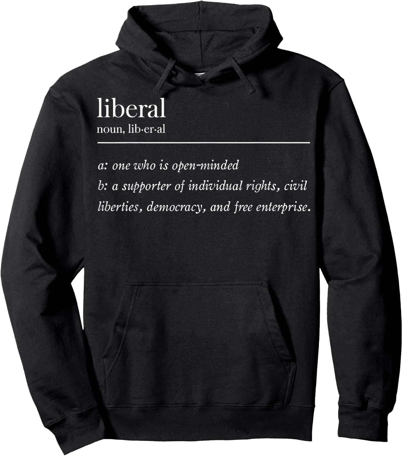 Liberal Definition Hoodie - Hoodie | Black