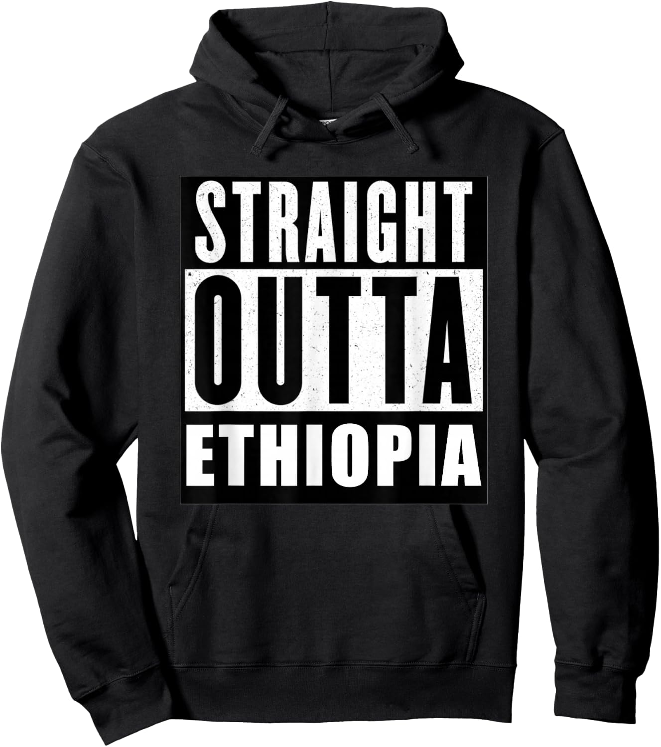 Women Gift Straight Outta Ethiopia A Proud Ethiopian Art Hoodie - Hoodie | Black