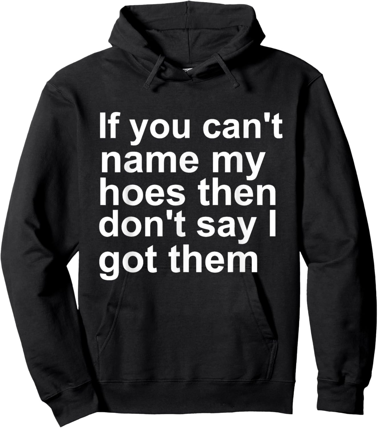 If You Can't Name My Hoes Then Don't Say I Got Them Funny Hoodie - Hoodie | Black