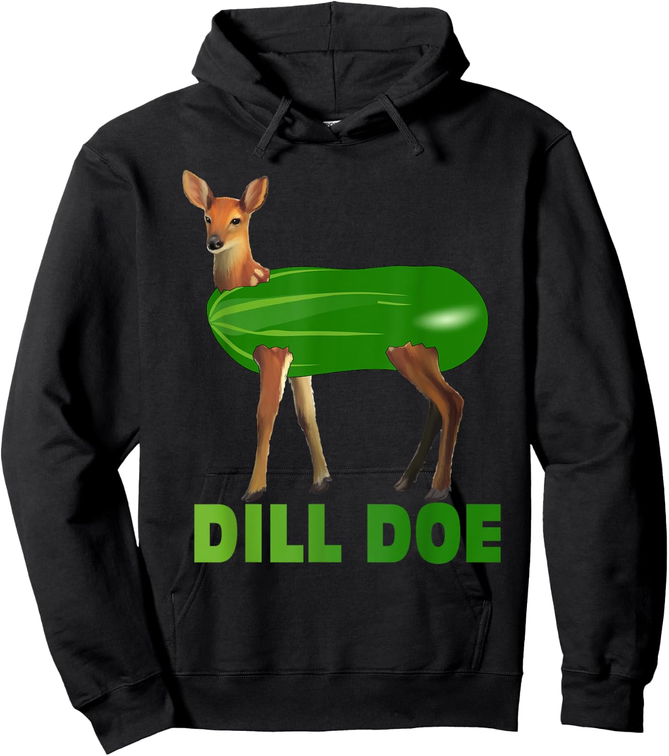 Dill Doe Funny Adult Humor Funny Nature Deer Redneck Hoodie - Hoodie | Black