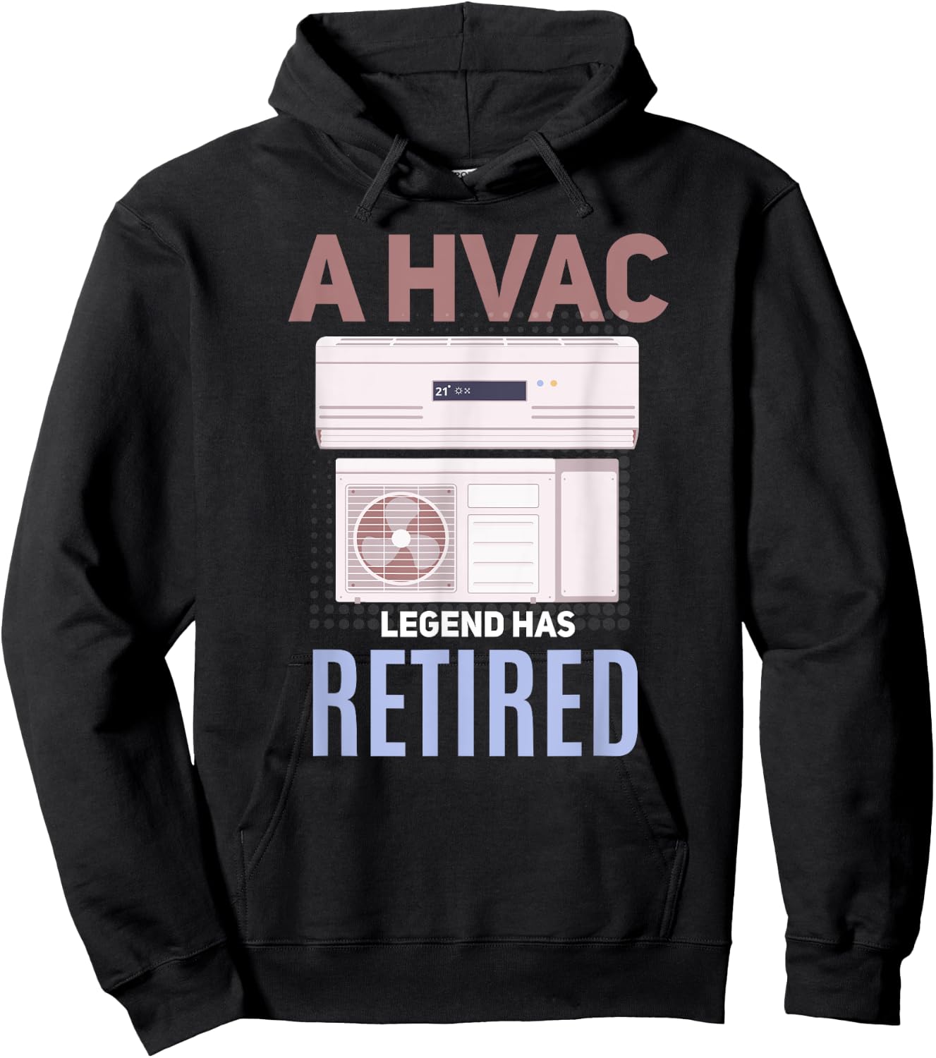 HVAC Tech Retirement Shirt Funny Retired HVAC Tech Hoodie - Hoodie | Black