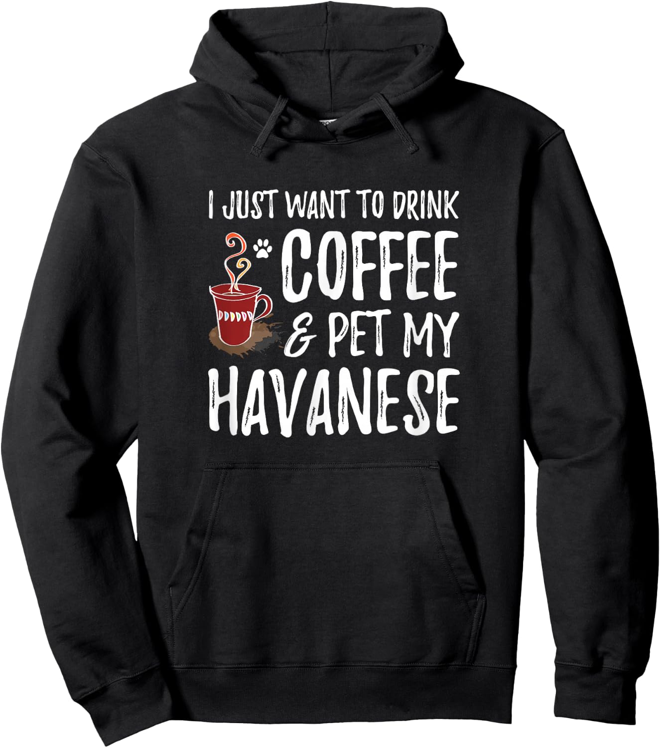 Coffee and Havanese for Havanese Dog Mom Hoodie - Hoodie | Black