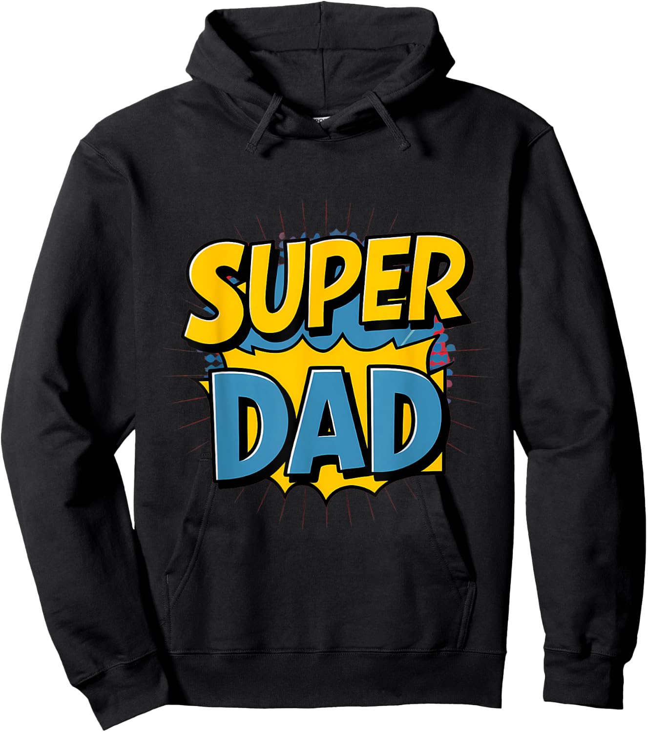 Superdad Funny Superhero Dad Design Costume for Father's Day Hoodie - Hoodie | Black