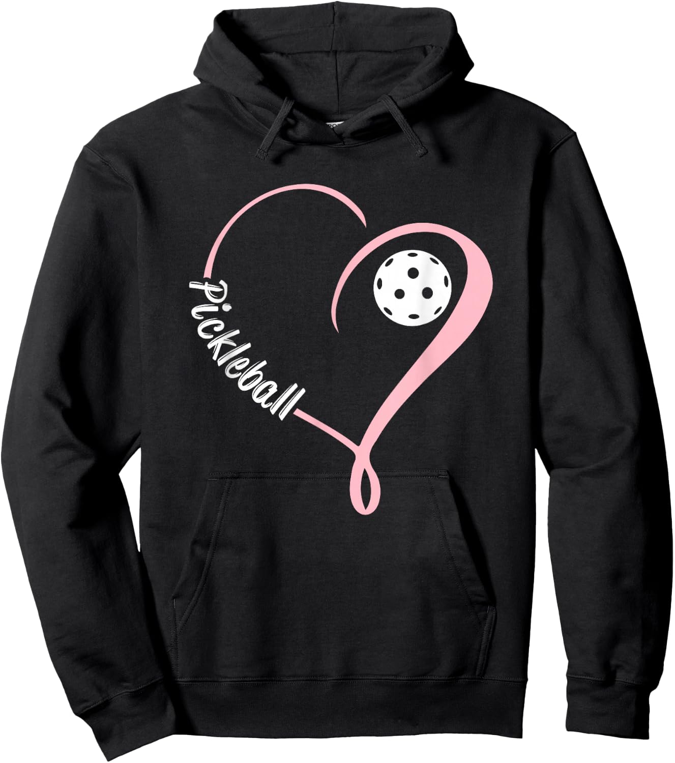 Pickleball Shirts Ladies Valentine's Day Pickleball Lover Hoodie - Hoodie | Black