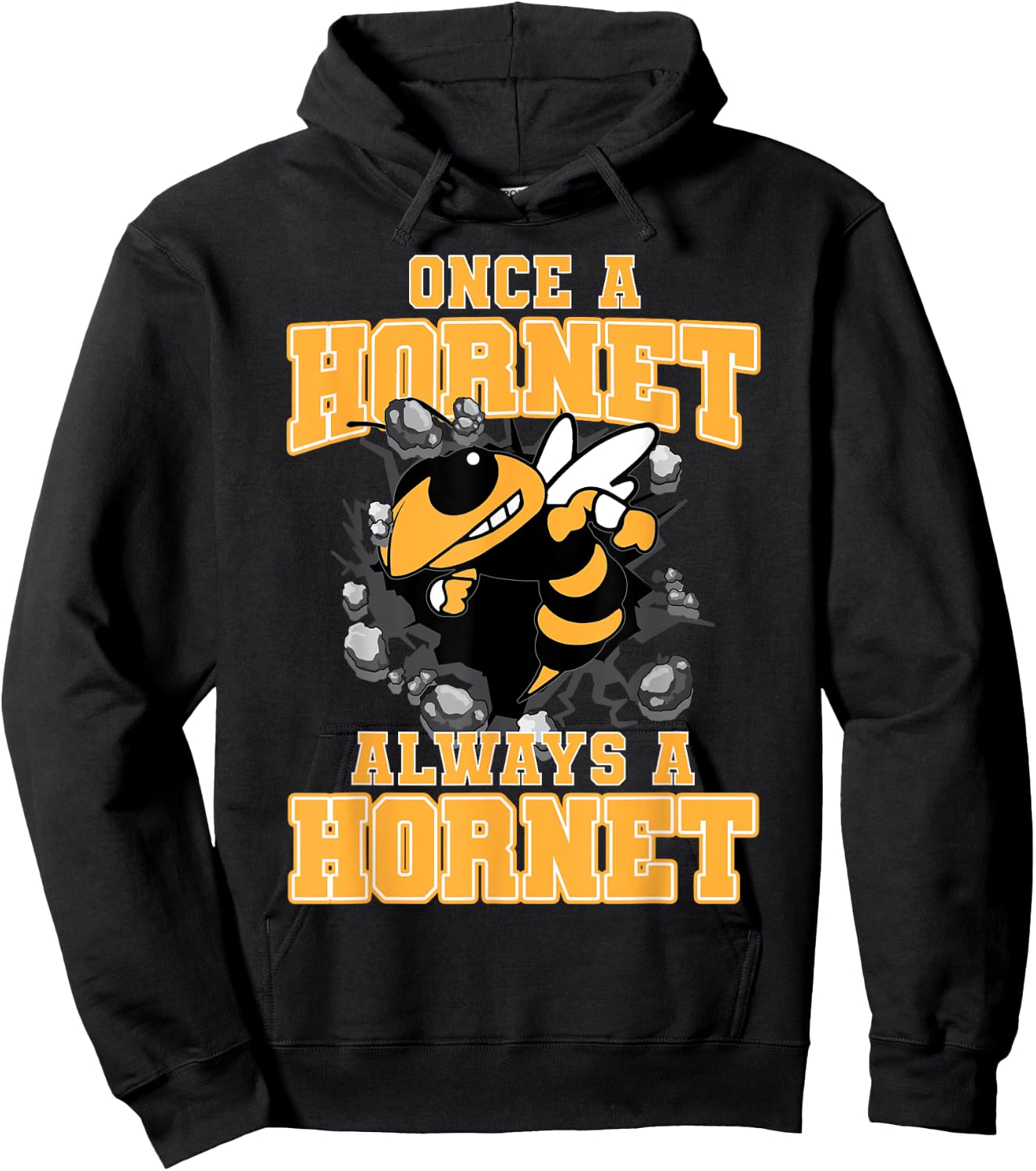 Once A Hornet Always A Hornet Back To School Spirit Y Hoodie - Hoodie | Black