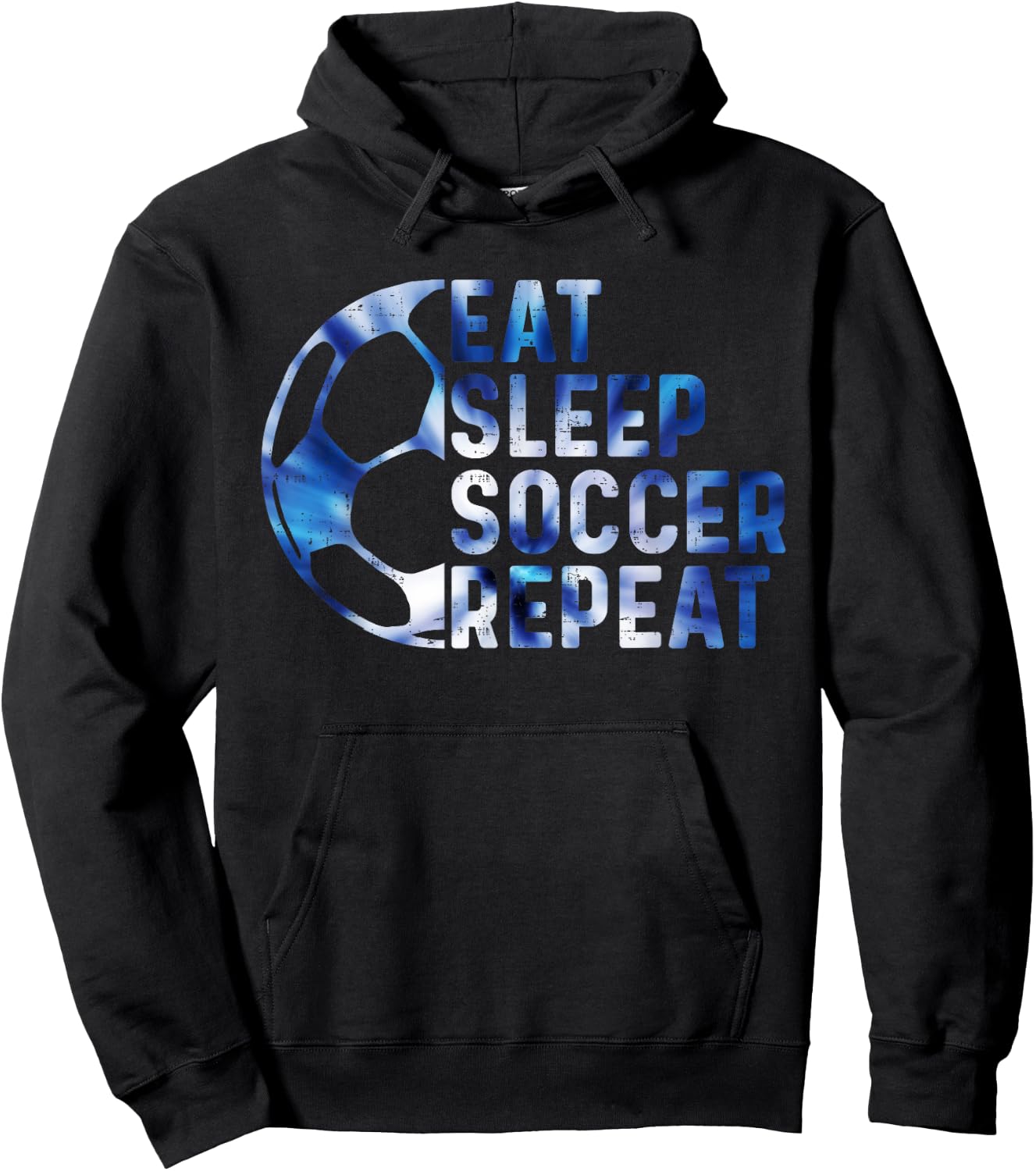 Funny Eat Sleep Soccer Repeat For Boys Kids Soccer Lover Hoodie - Hoodie | Black