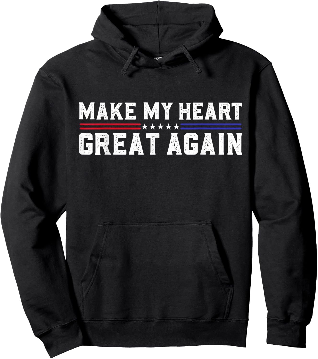 Make My Heart Great Again Funny Open Heart Surgery Recovery Hoodie - Hoodie | Black