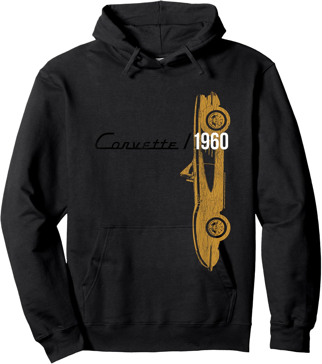 TNT -Adults Classic Fit Grey Corvette 1960 Hoodie - Hoodie | Black