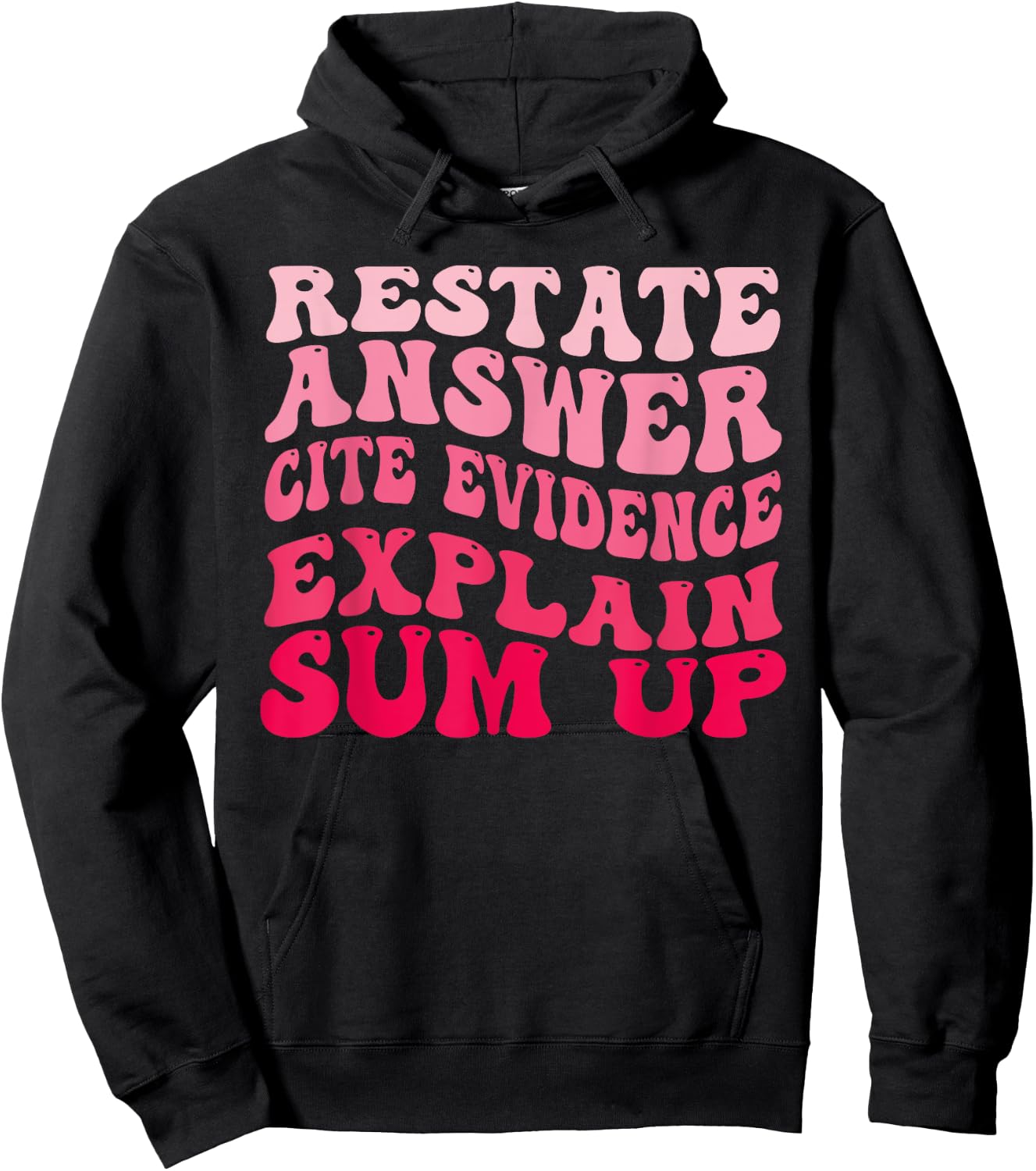 Races Writing Strategy Funny Text Evidence English Teacher Hoodie - Hoodie | Black