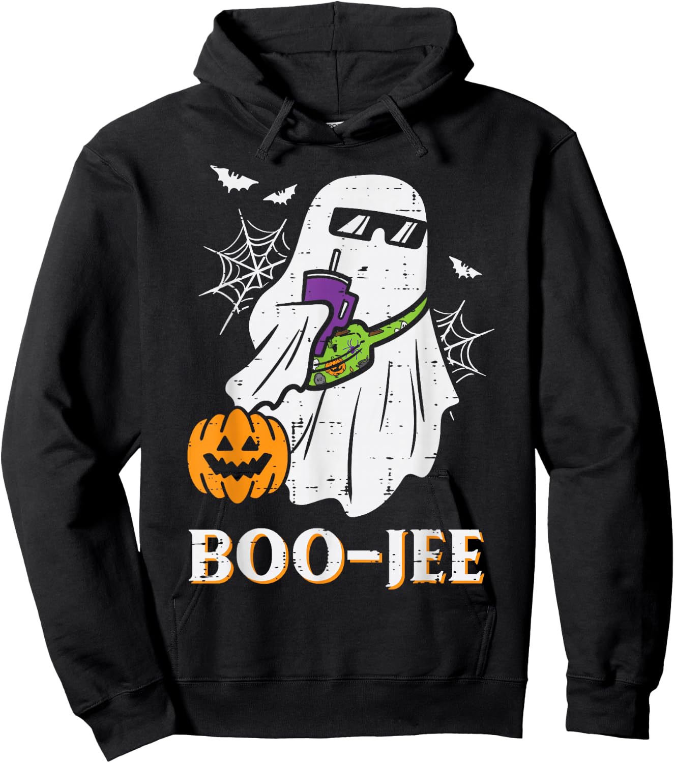 Halloween Boo Jee Ghost Boujee Bougie Costume Women Kids Men Hoodie - Hoodie | Black
