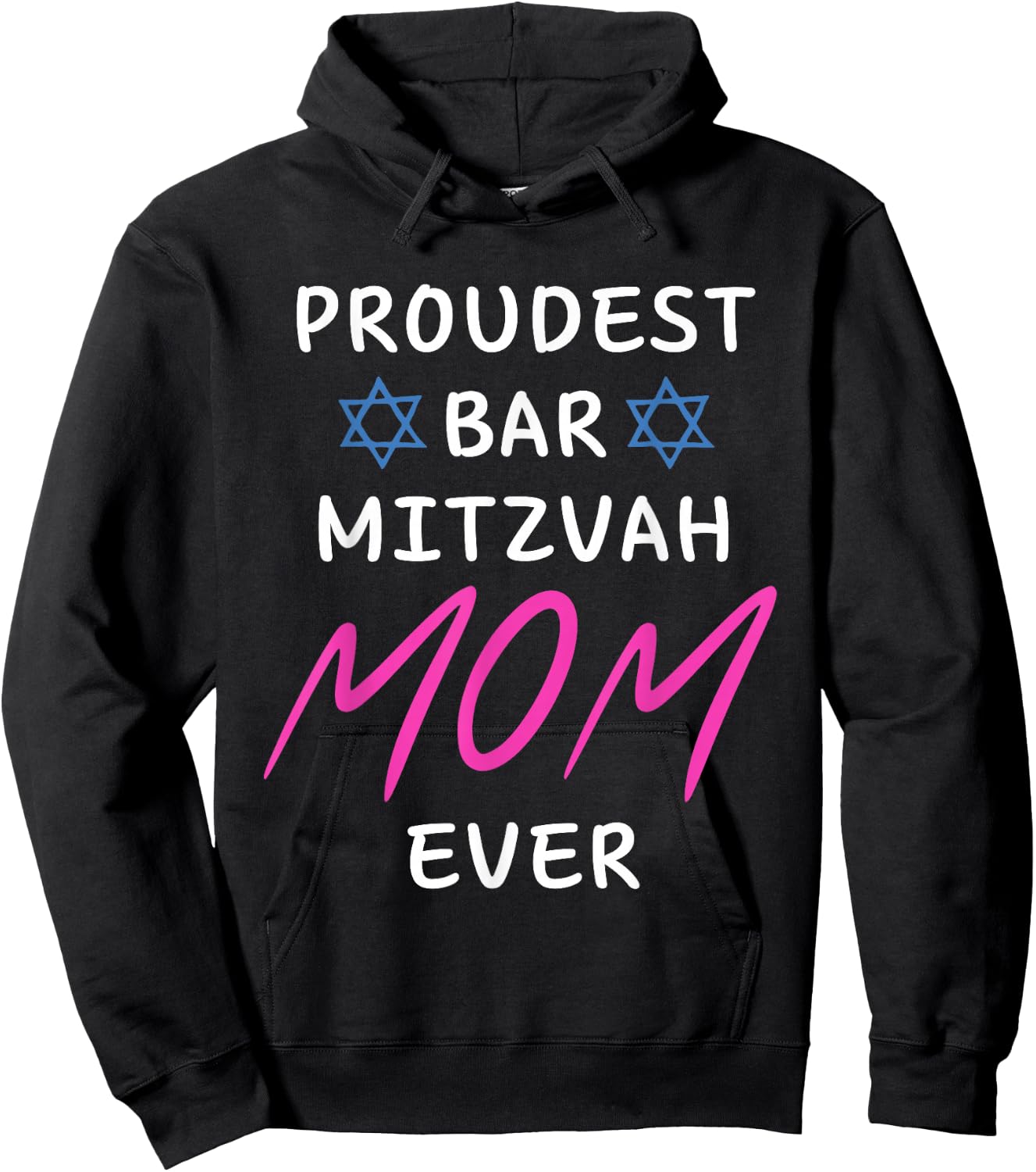 Proudest Bar Mitzvah Boy MOM EVER Jewish Birthday Celebrate Hoodie - Hoodie | Black