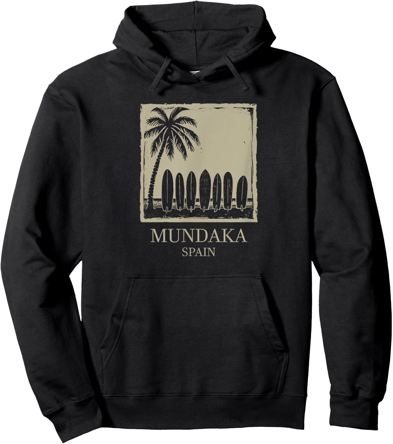 Surfing Surfboard MUNDAKA Hoodie - Hoodie | Black