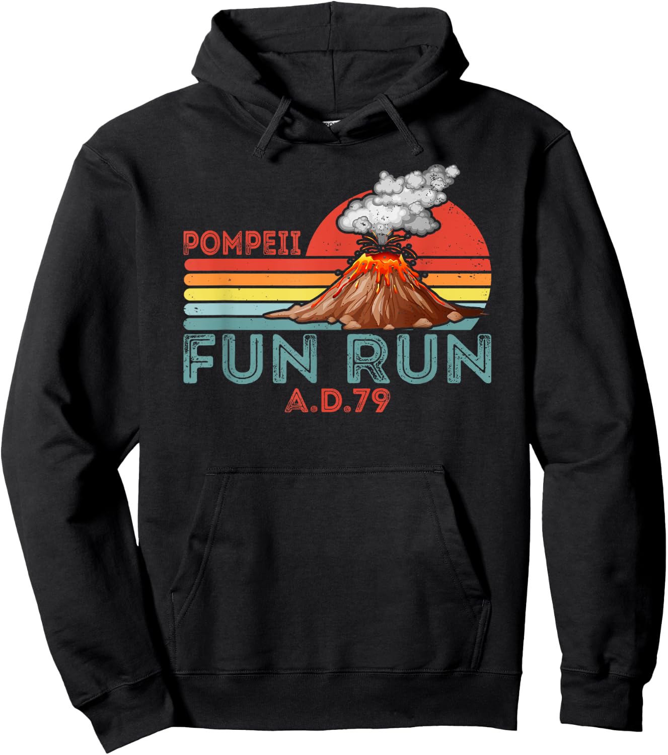 Pompeii Fun Run Marathon Geography Volcanologist Volcanology Hoodie - Hoodie | Black