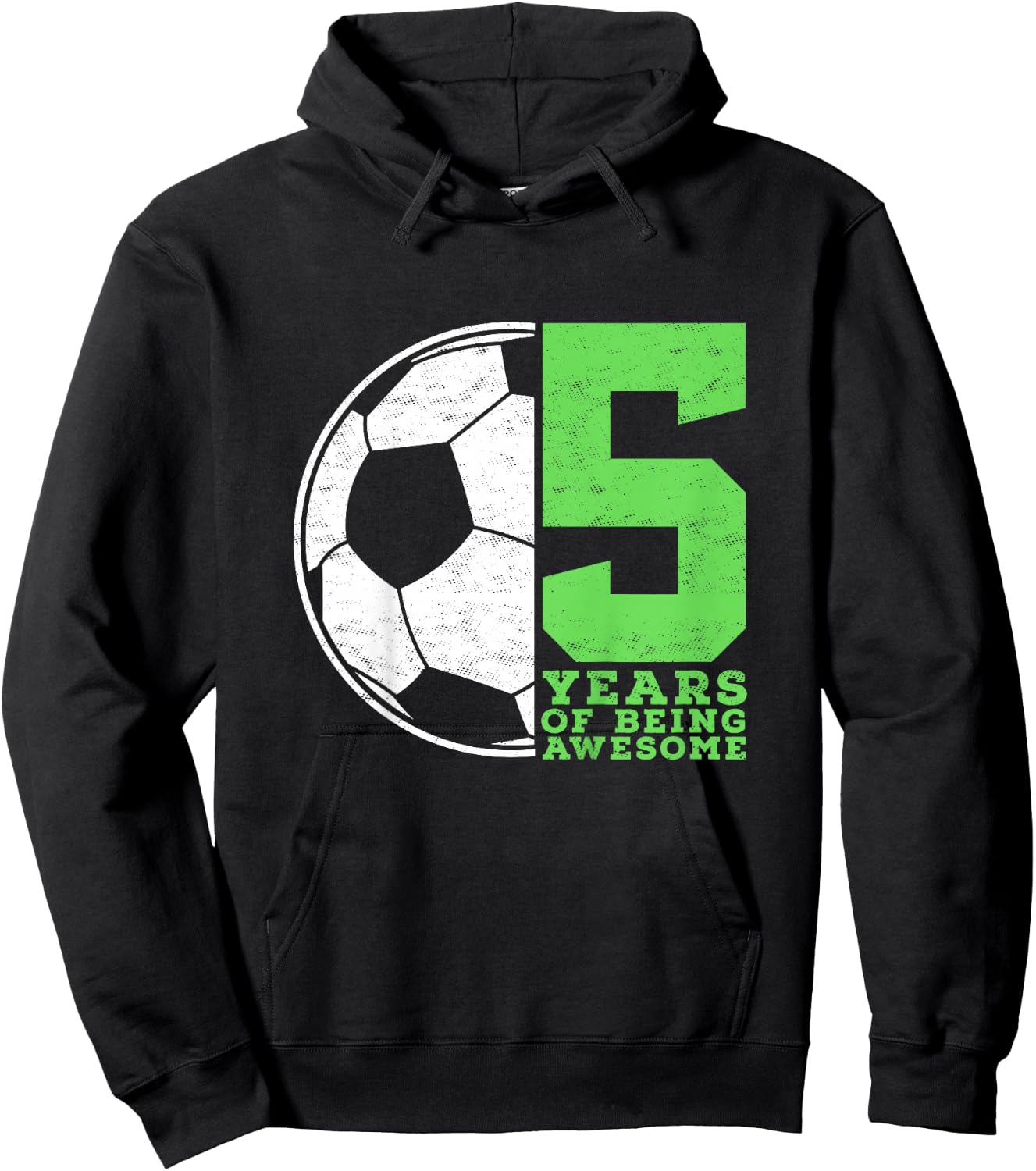 5 Years Of Being Awesome 5 Year Old Soccer Boy 5th Birthday Hoodie - Hoodie | Black