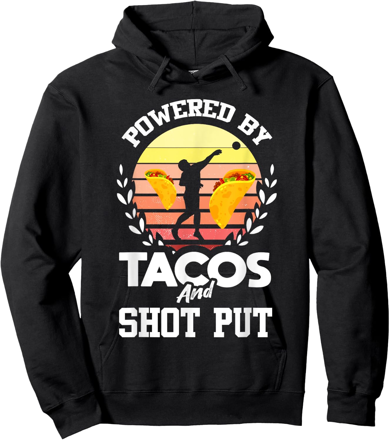 Shot Put Shirt Funny Taco Lover Track and Field Shot Putter Hoodie - Hoodie | Black